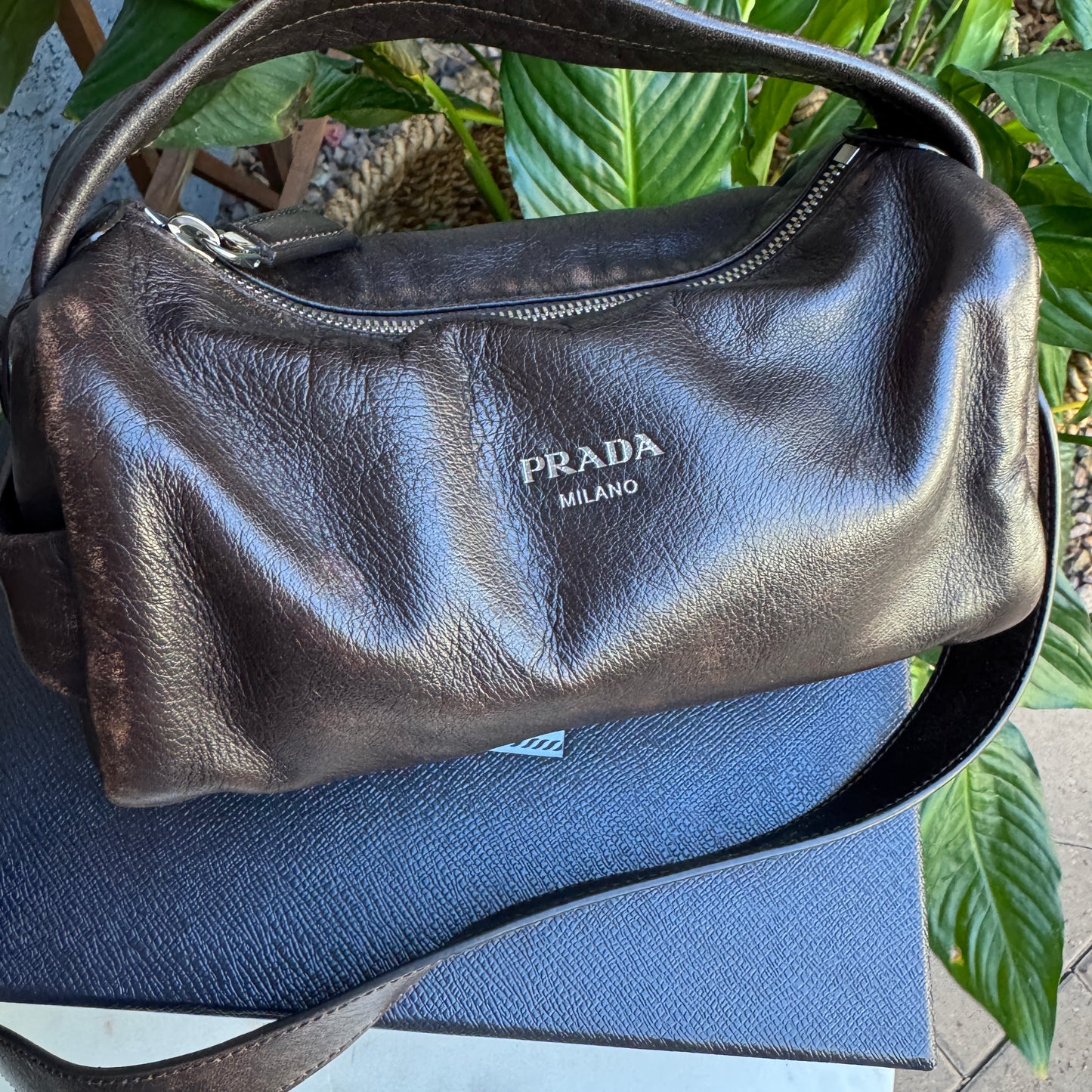 Prada Nappa Leather Shoulder Bag
