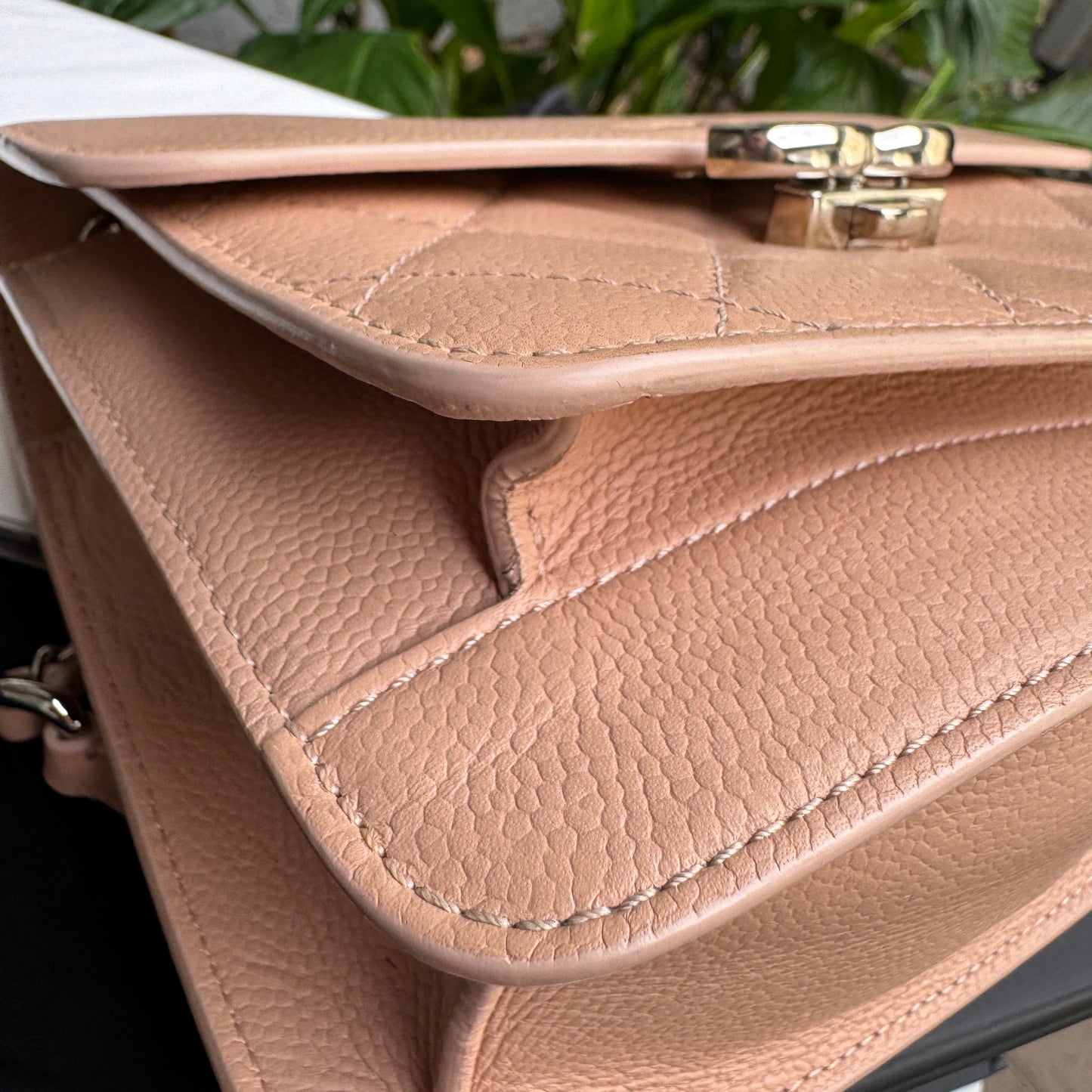 Chanel Caviar Leather CC Box Flap Bag