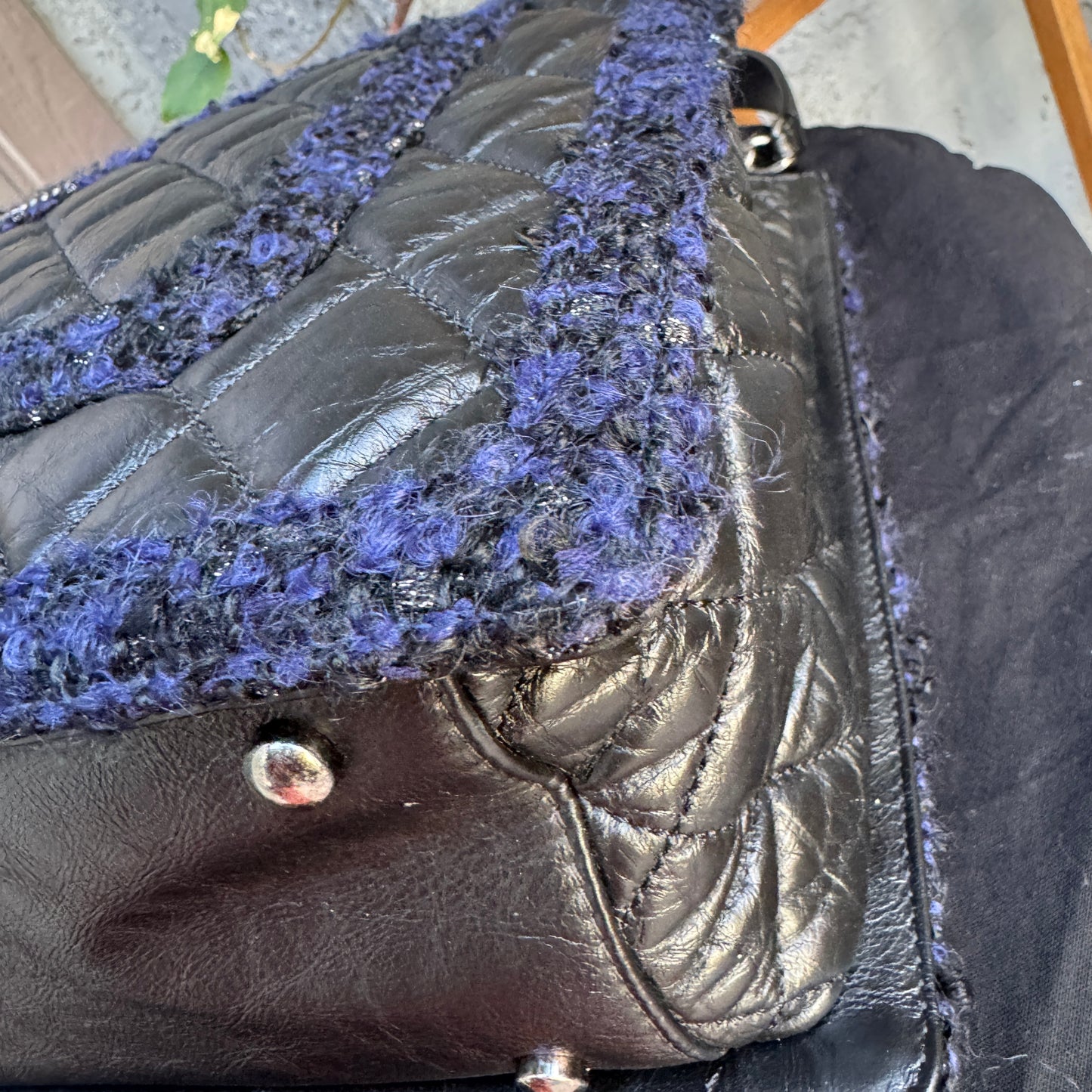 Chanel Calf Leather & Tweed Grand Shopping Secrets Tote