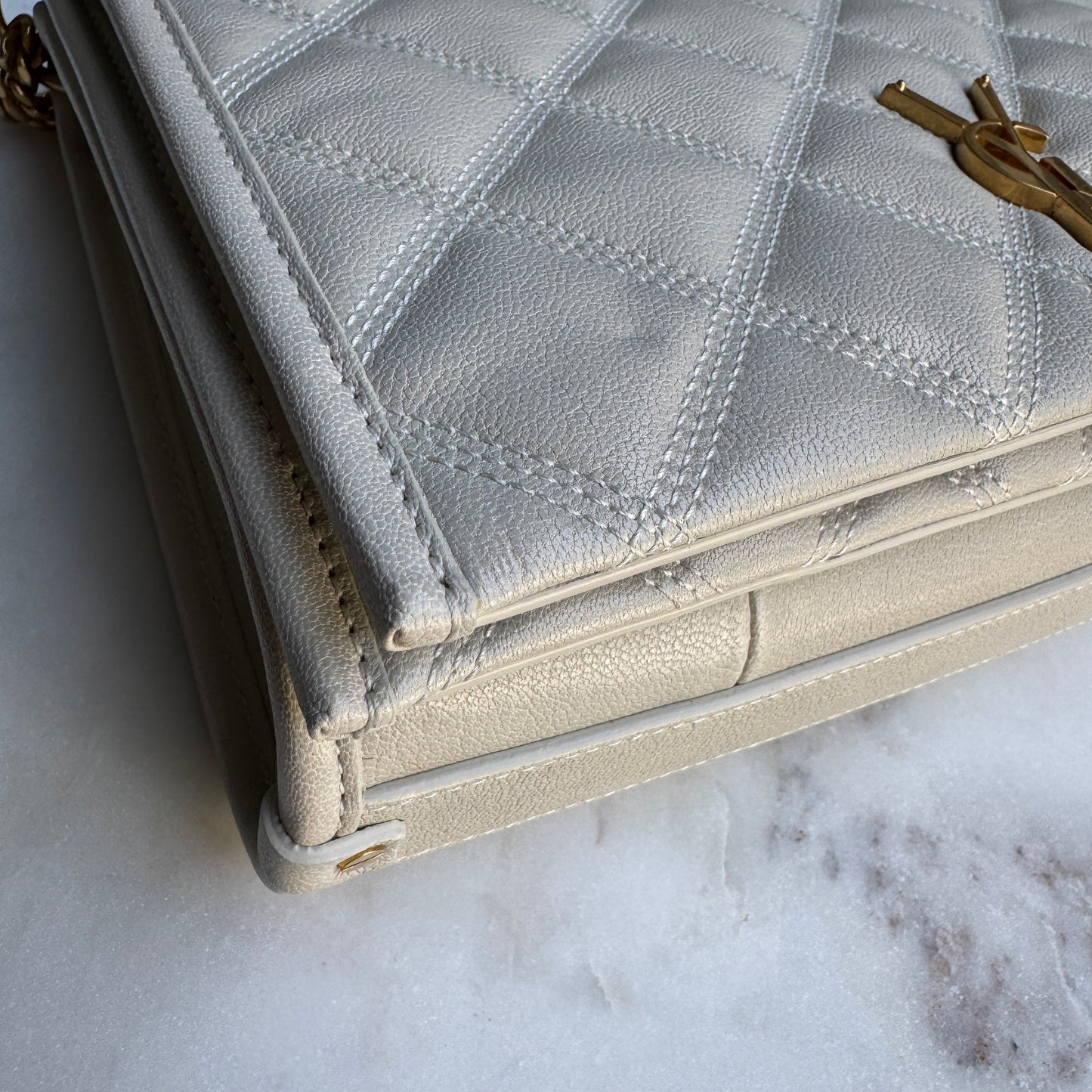 Saint Laurent Quilted Small Becky Shoulder Bag