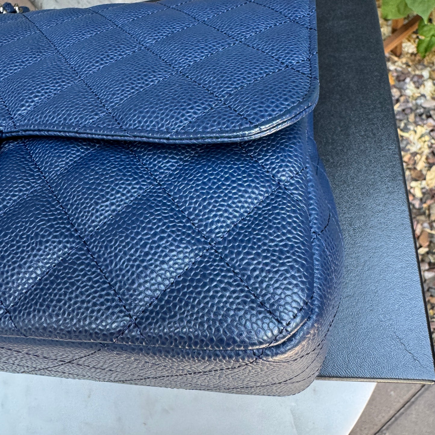 Chanel Jumbo Classic Single Flap Caviar Leather Shoulder Bag