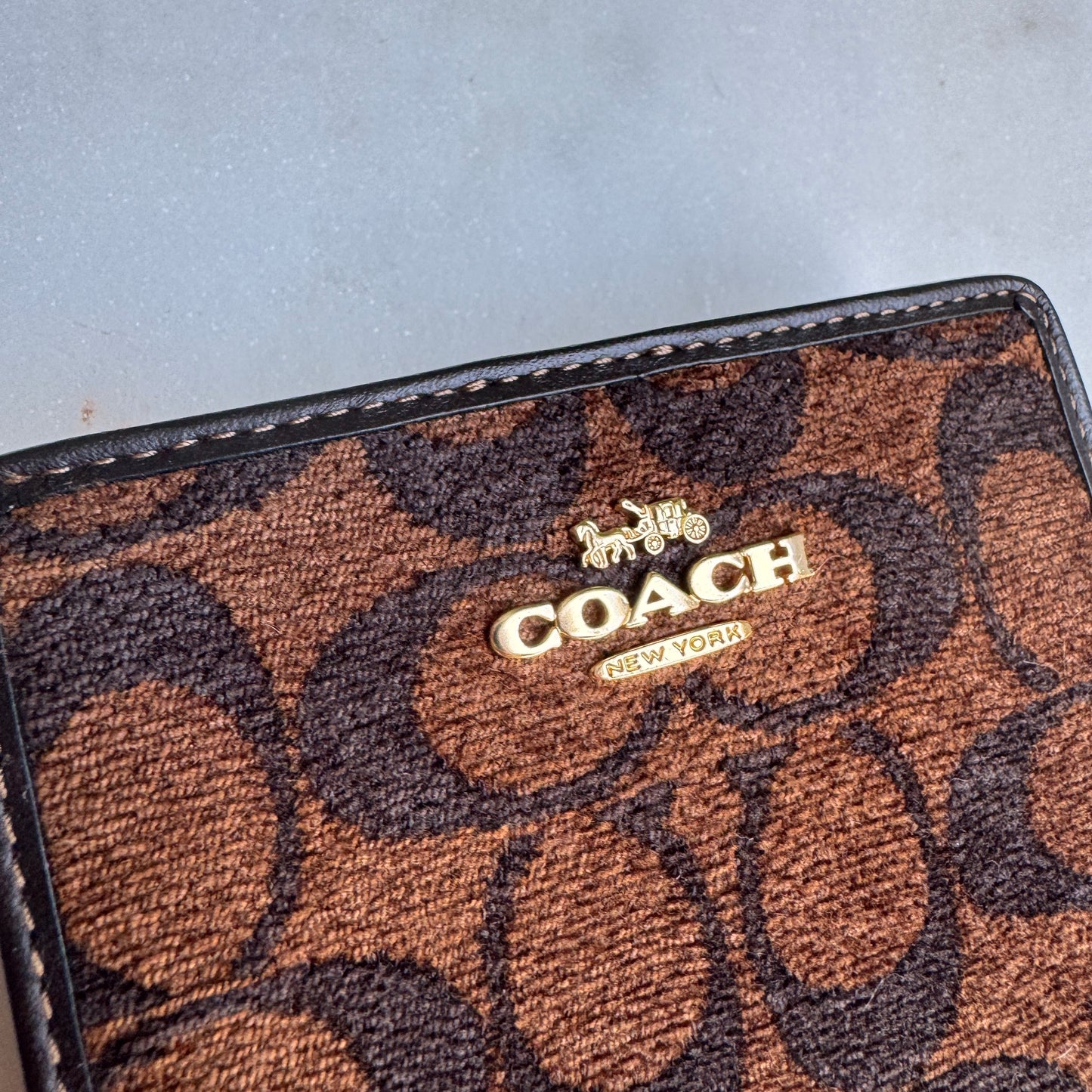 Coach Chenille Snap Wallet