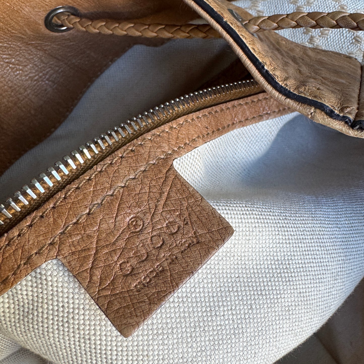 Gucci Ostrich Leather Convertible Backpack