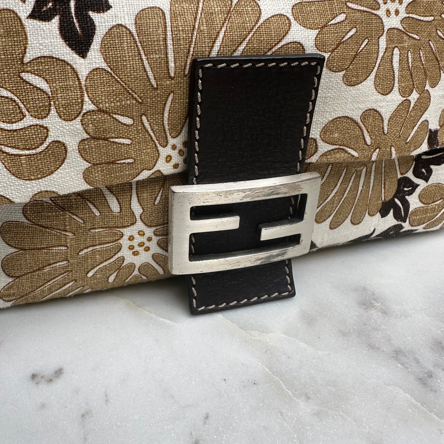 Fendi Floral Mama Baguette Shoulder Bag