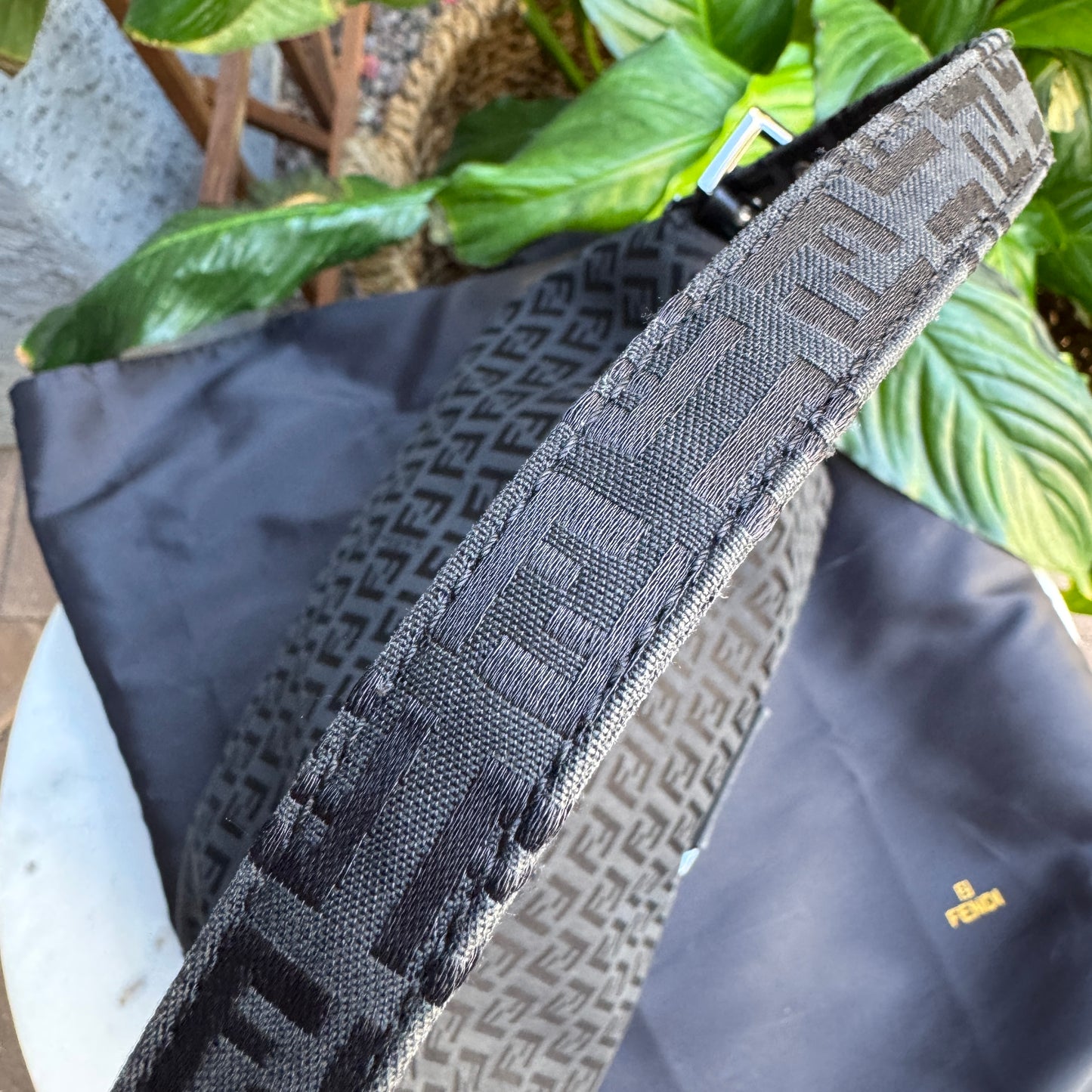 Fendi Vintage Mamma Monogram Baguette Shoulder Bag