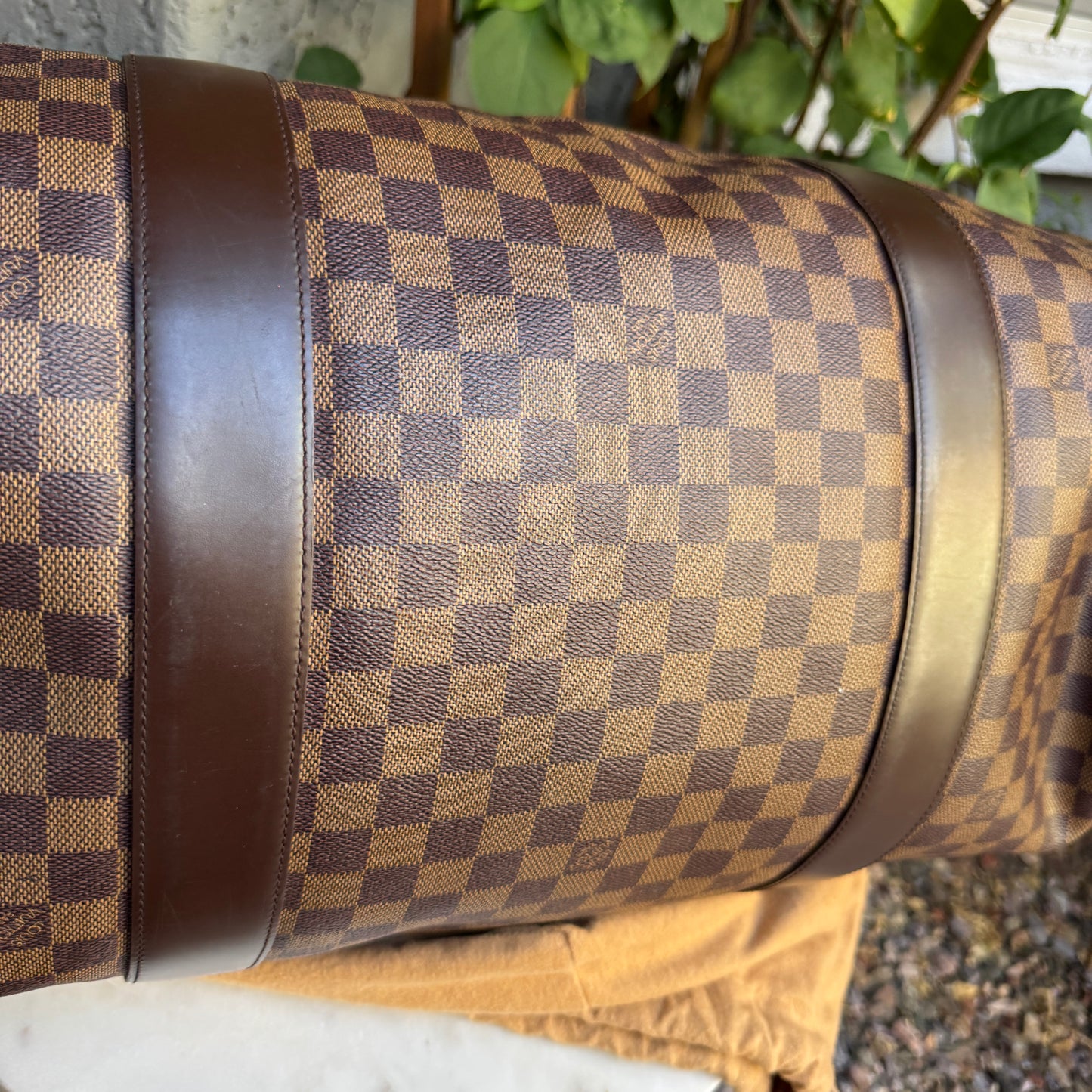 Louis Vuitton Vintage Damier Ebene Golf Cup Sac Polochon 55 Duffle