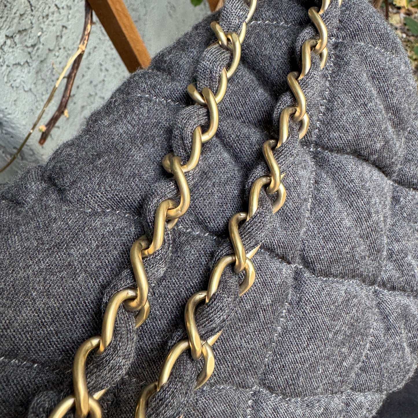 Chanel Maxi Jersey Bubble Single Flap Quilt Shoulder Bag