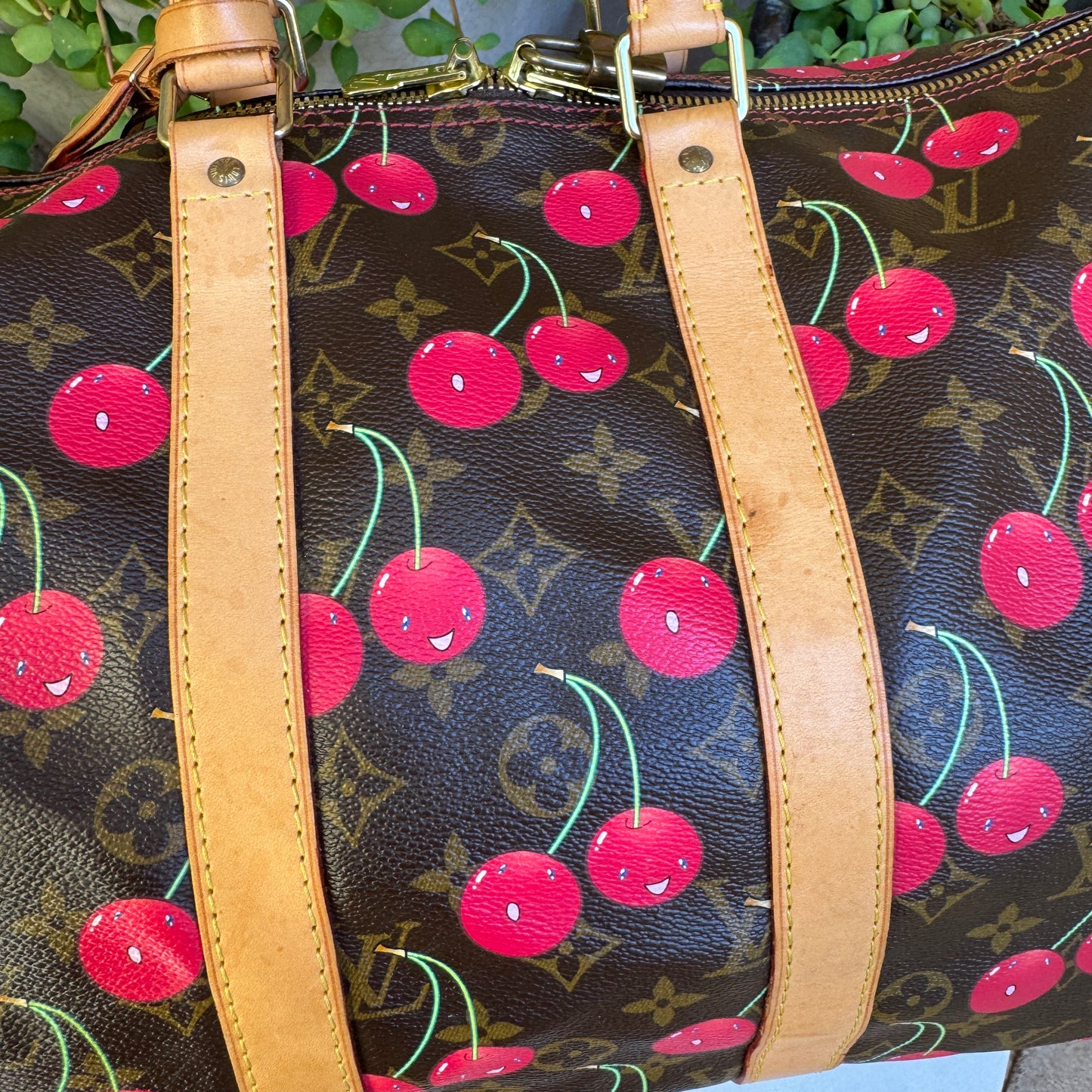 Louis Vuitton x Takashi Murakami Vintage Cherry Keepall 45