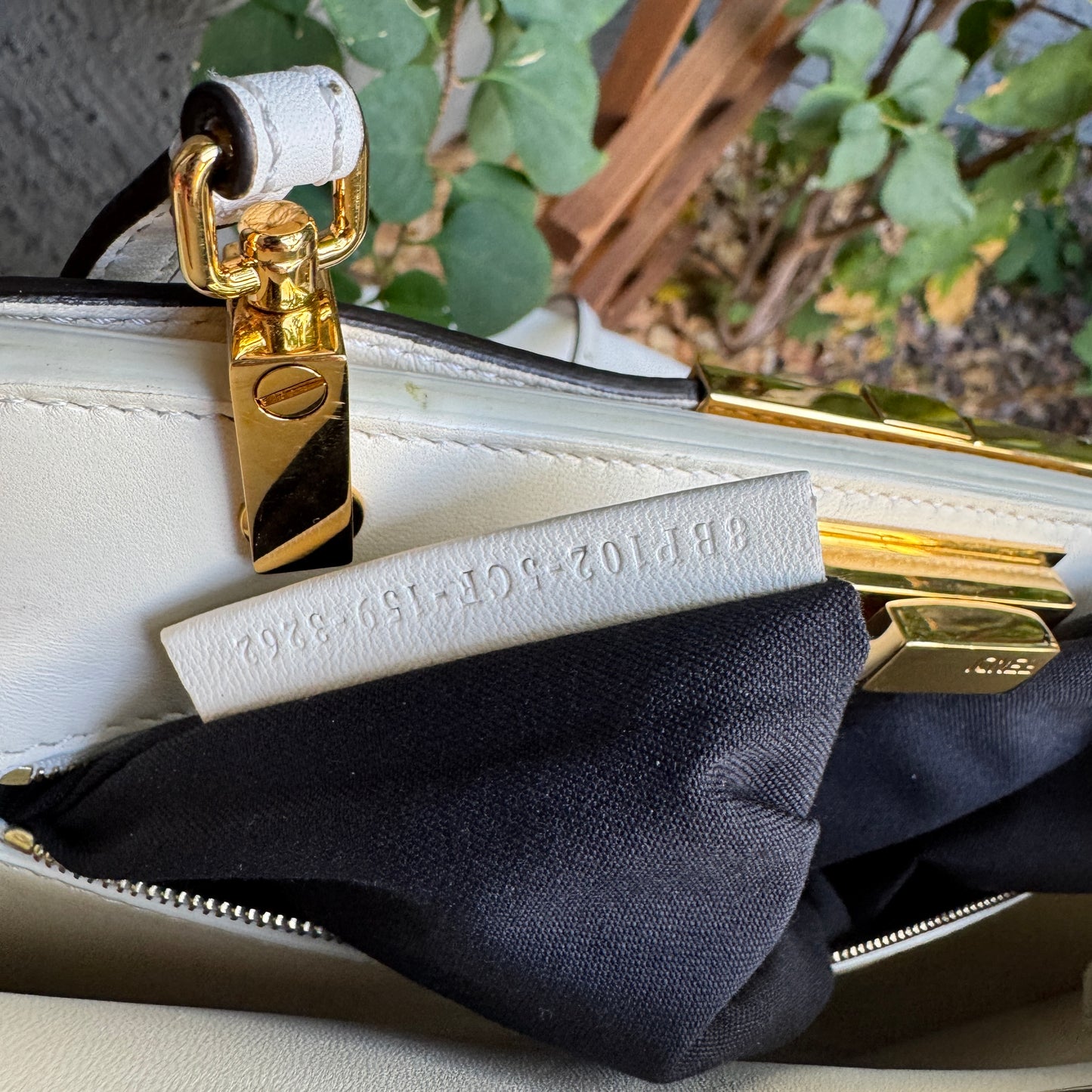 Fendi Pony Hair Leather Peekaboo Clutch Crossbody