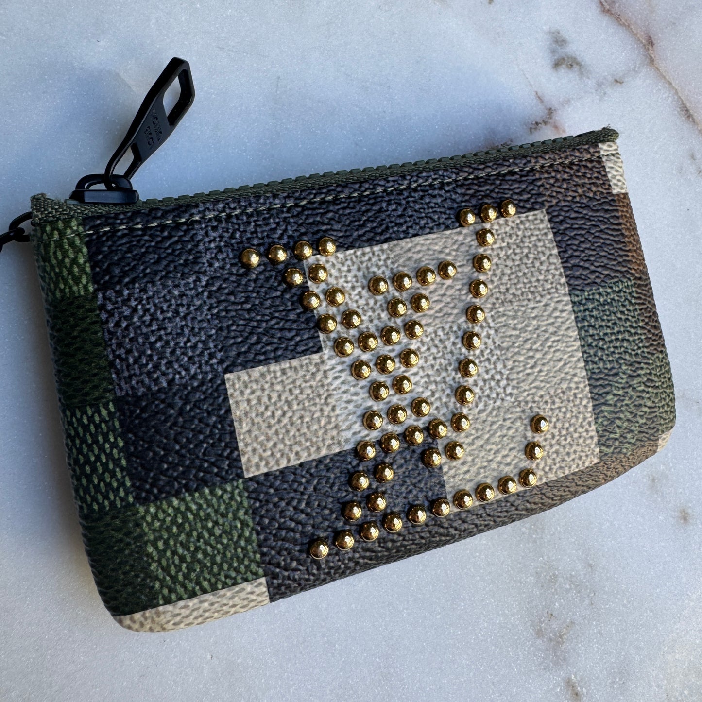 Louis Vuitton Damoflage Studded Pochette Cles Key Pouch