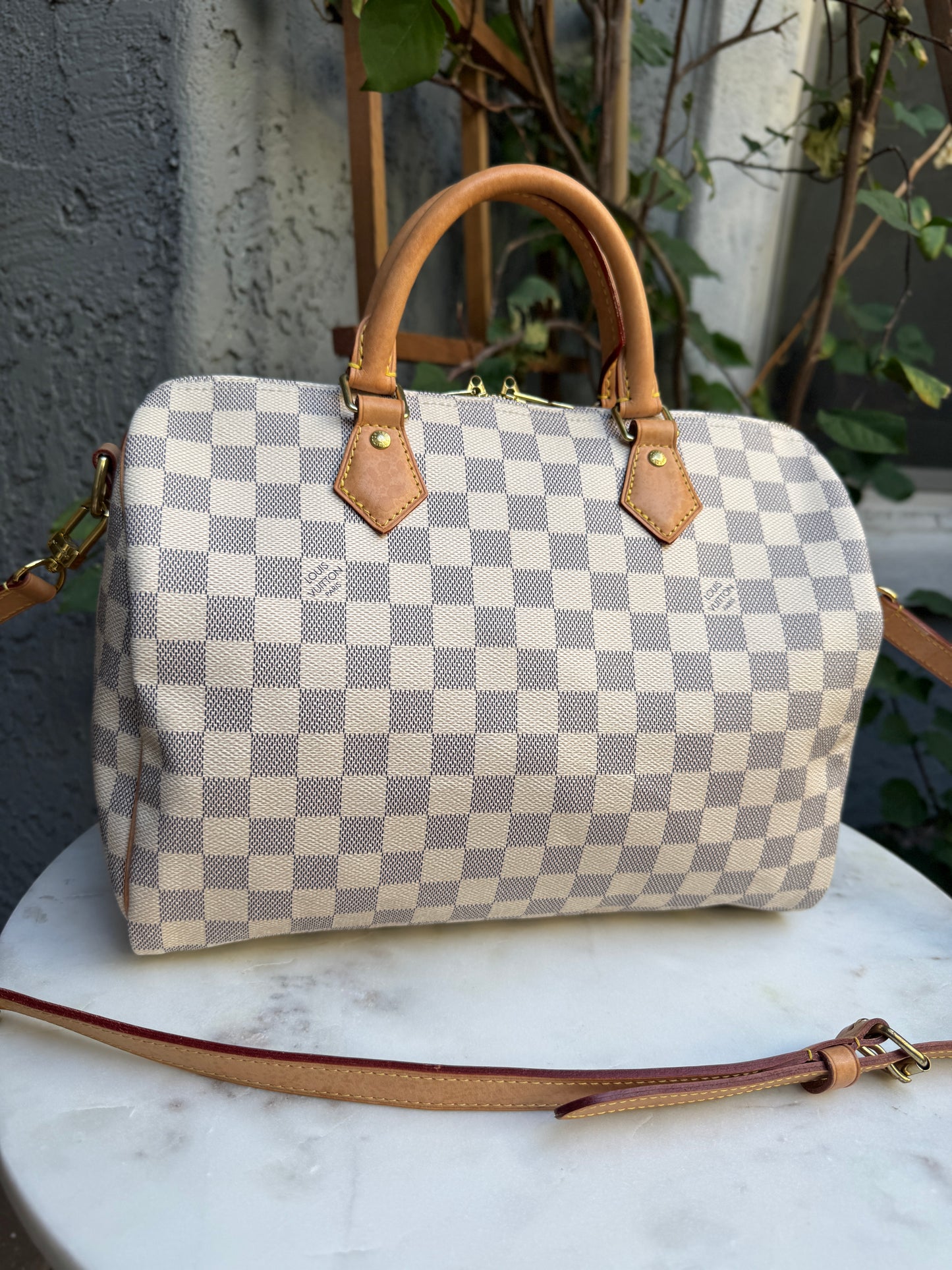 Louis Vuitton Damier Azur Speedy 30 Bandouliere