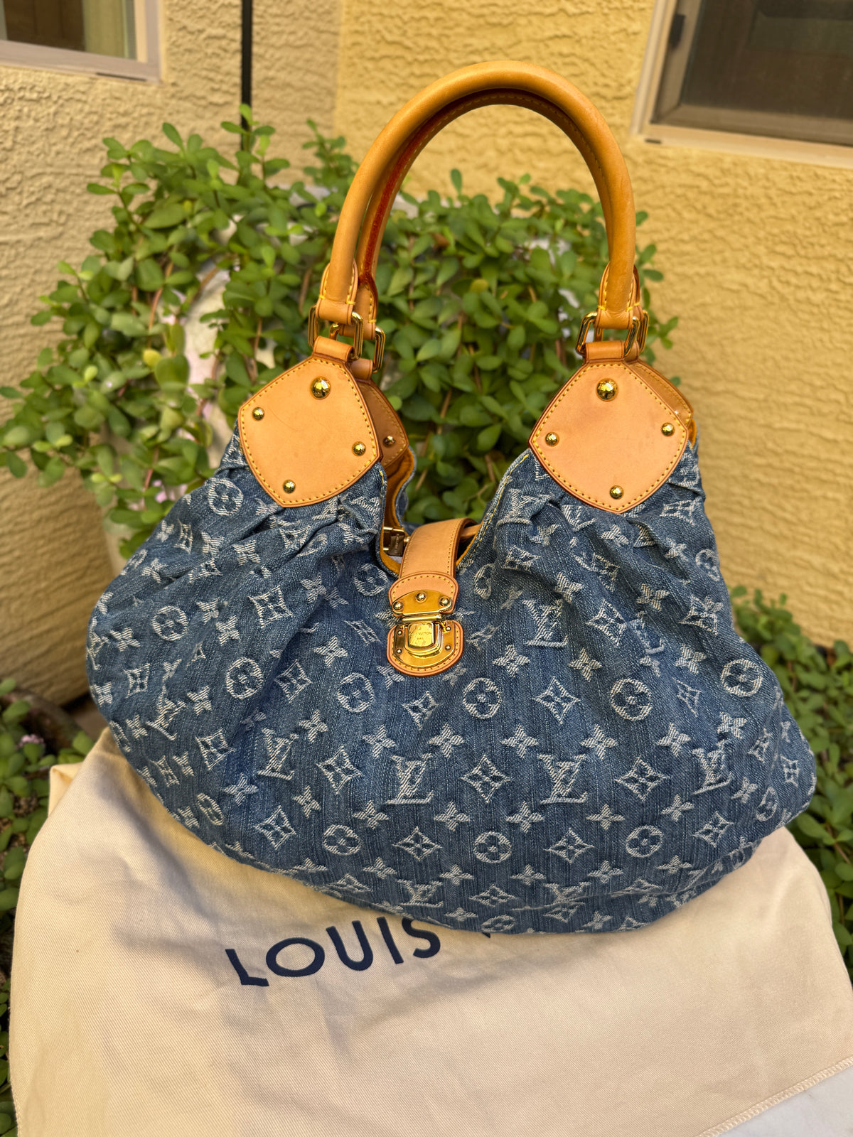 Louis Vuitton Monogram Denim Mahina XL