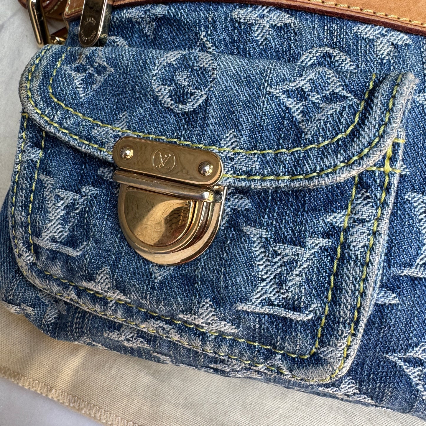 Louis Vuitton Monogram Denim Baggy PM Shoulder Bag