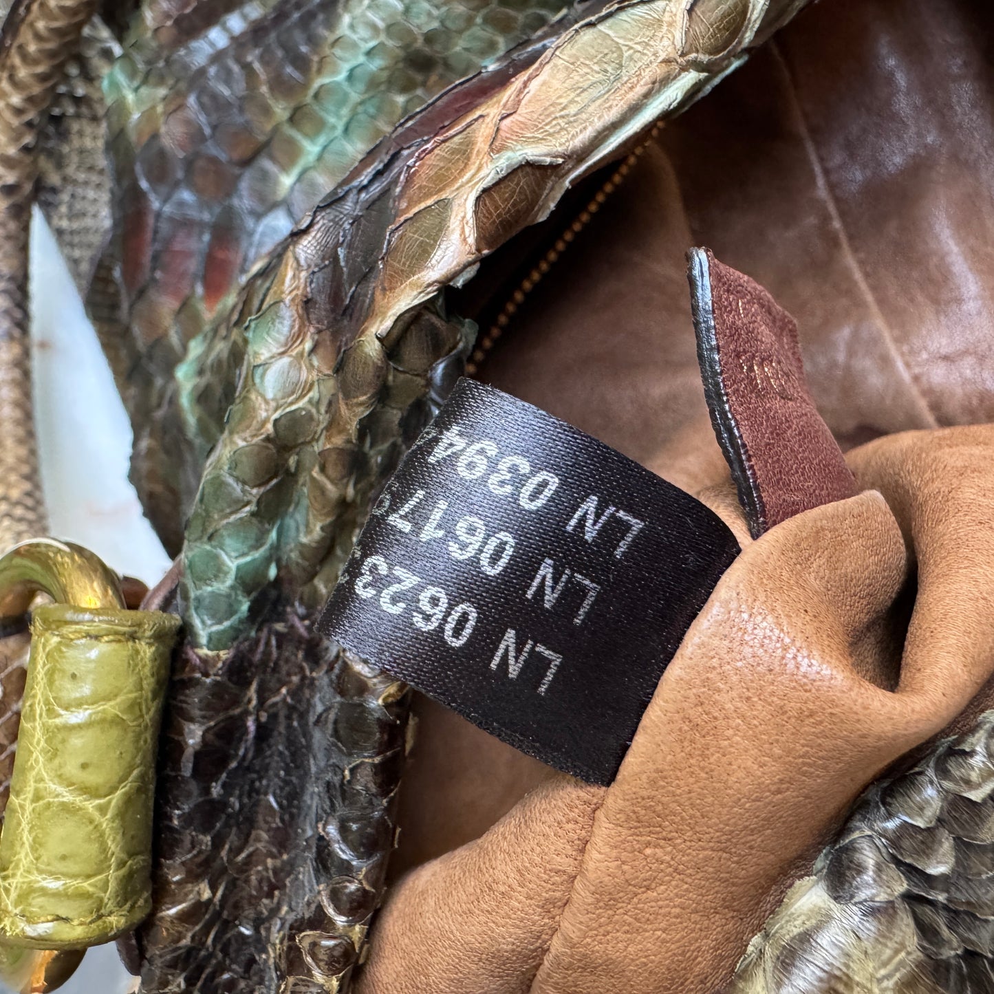 Prada Coccodrillo & Vitello Trimmed Pitone Patch Tote