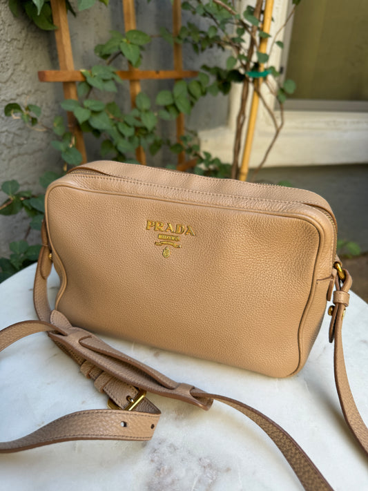 Prada Vitello Phenix Double Zip Camera Bag