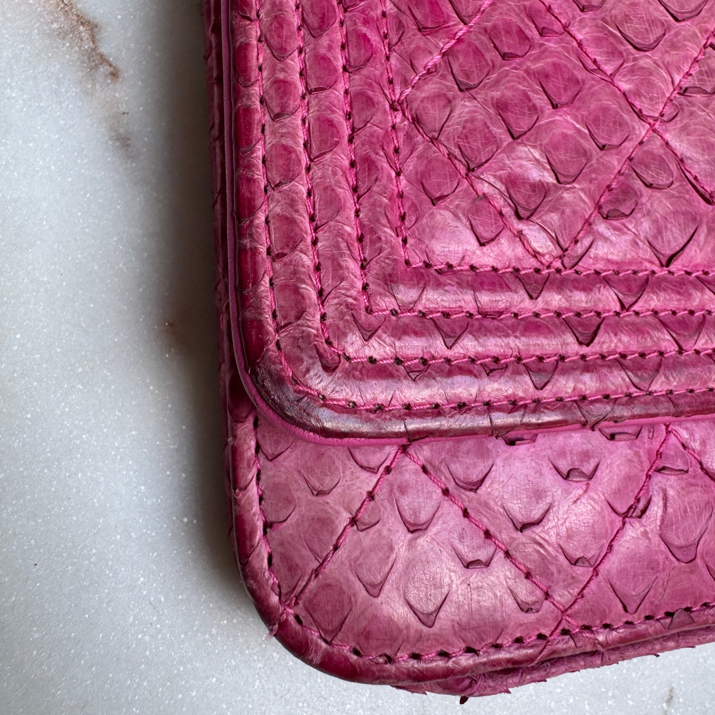 Chanel Python Boy WOC Wallet on Chain Crossbody