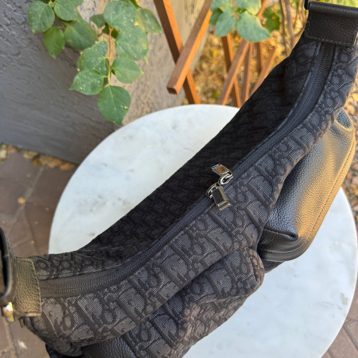 Dior Medium Rider Soft Hobo Oblique Jacquard Messenger Crossbody Bag