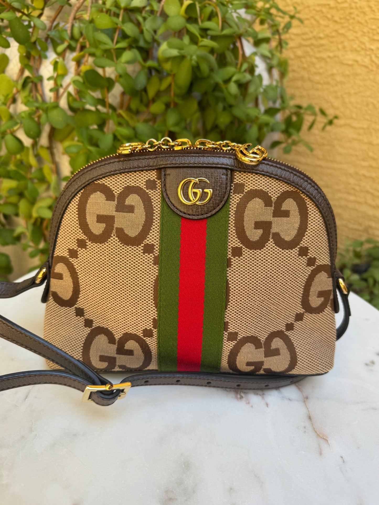 Gucci Jumbo GG Web Ophidia Small Dome Bag