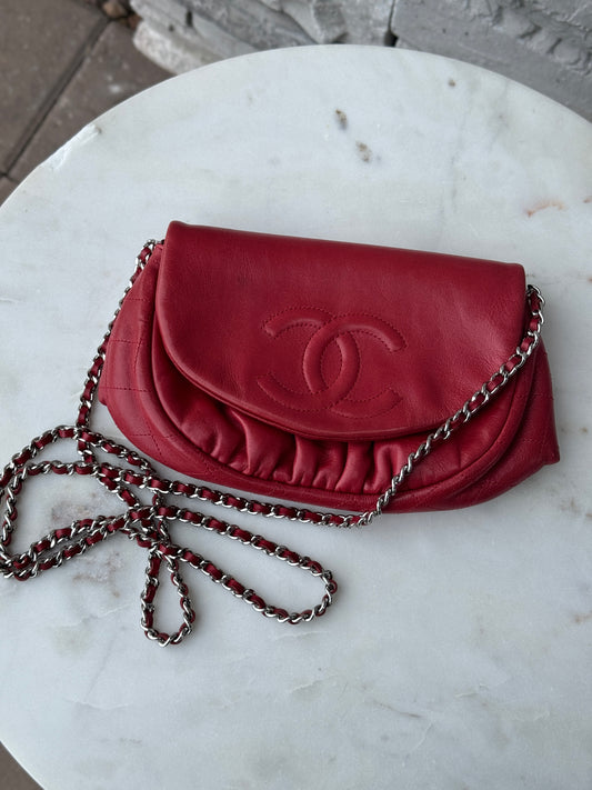 Chanel Half Moon Lambskin WOC Crossbody