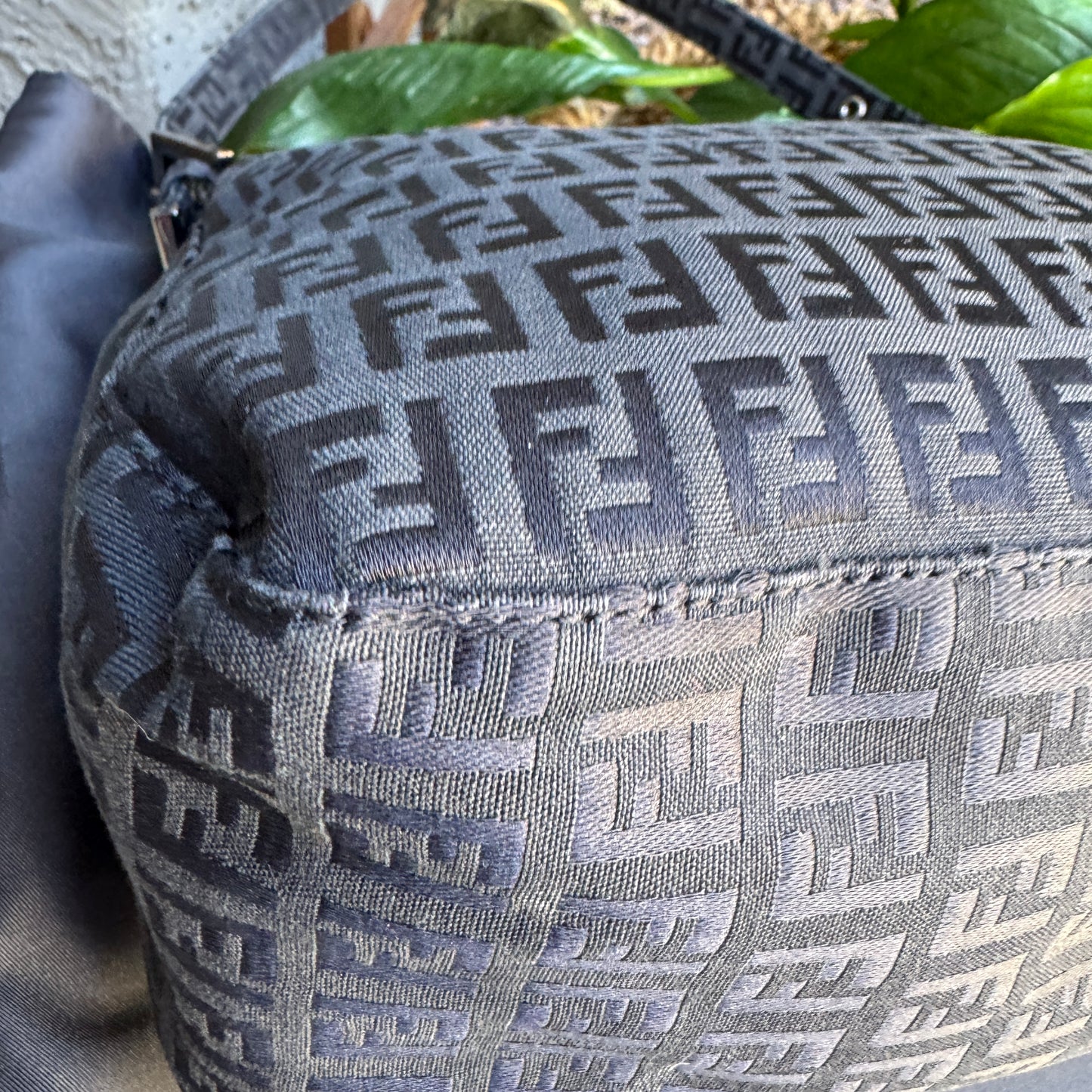 Fendi Vintage Mamma Monogram Baguette Shoulder Bag