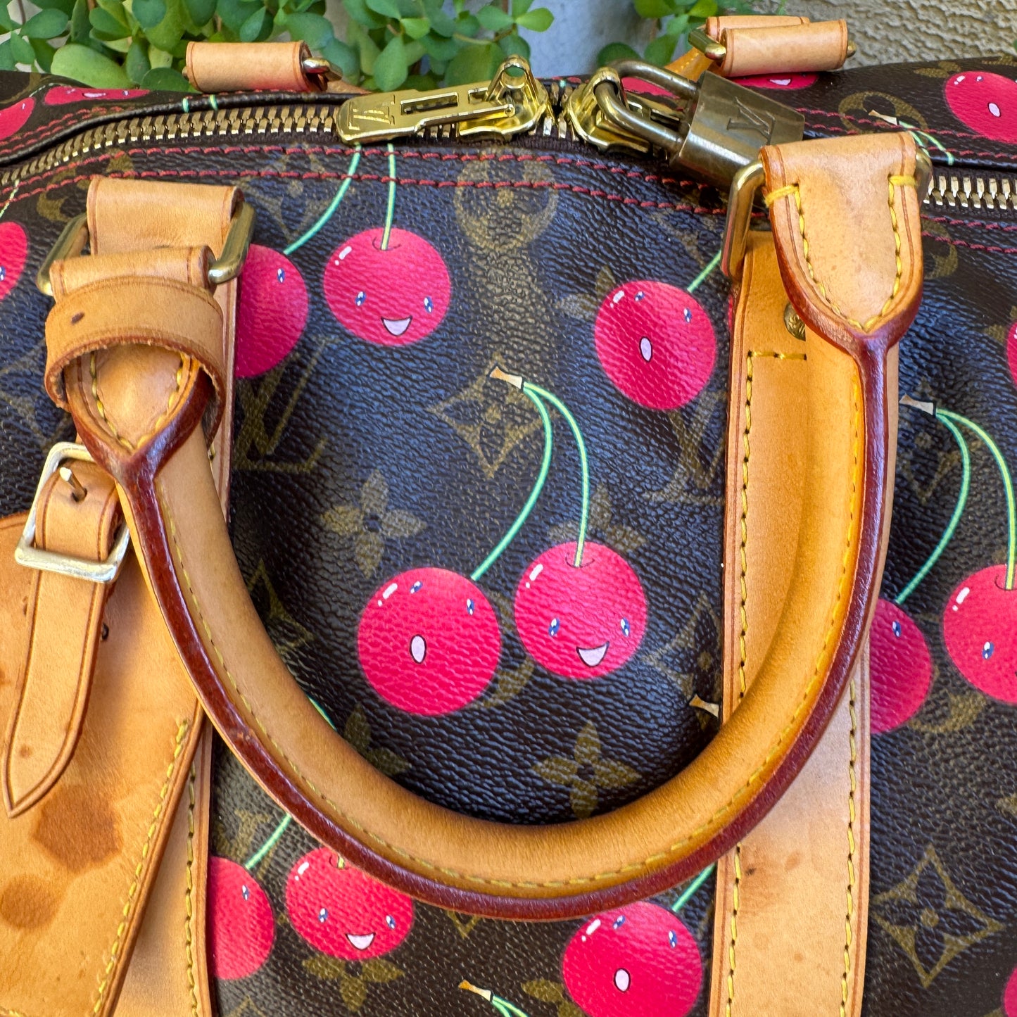 Louis Vuitton x Takashi Murakami Vintage Cherry Keepall 45