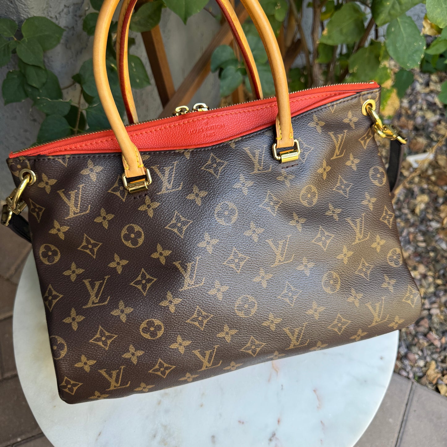 Louis Vuitton Pallas MM Monogram Shoulder Bag