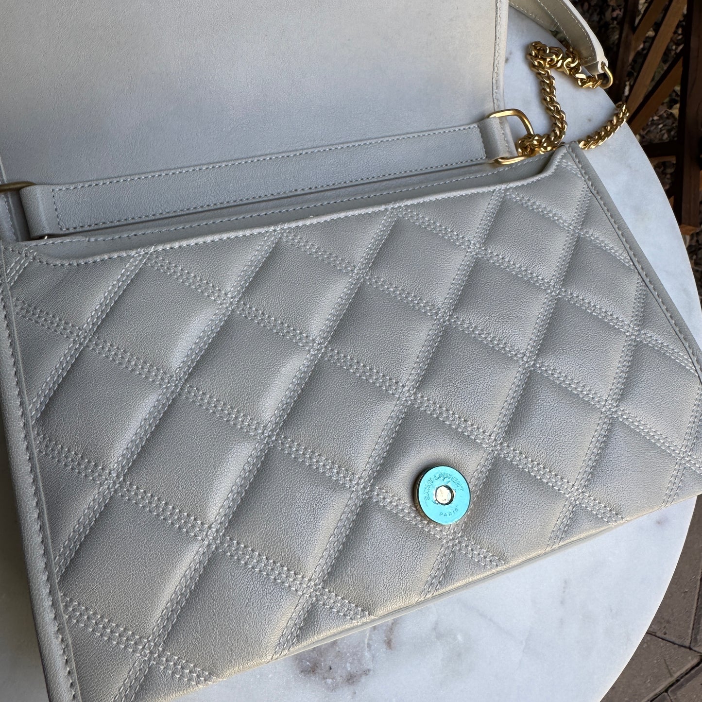 Saint Laurent Quilted Small Becky Shoulder Bag