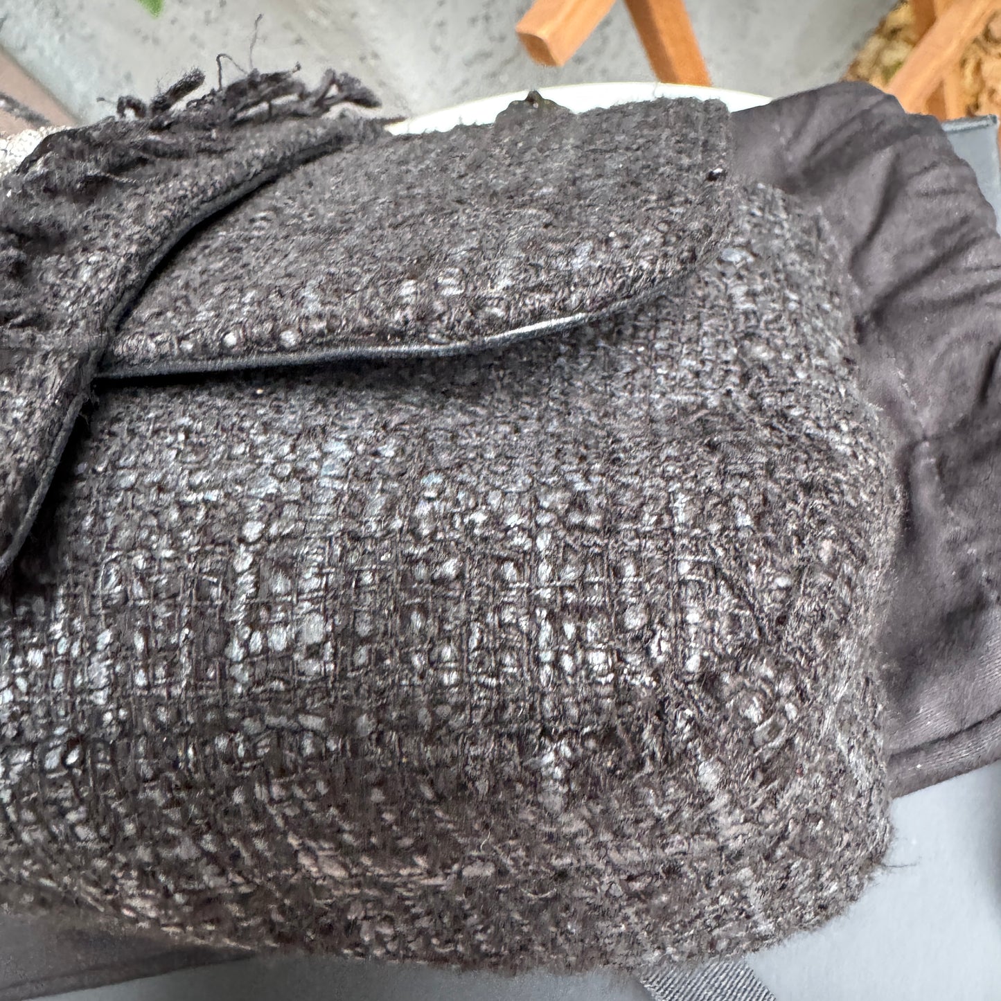 Chanel Tweed and Swarovski Crystal Fringe Flap Single Flap Shoulder Bag