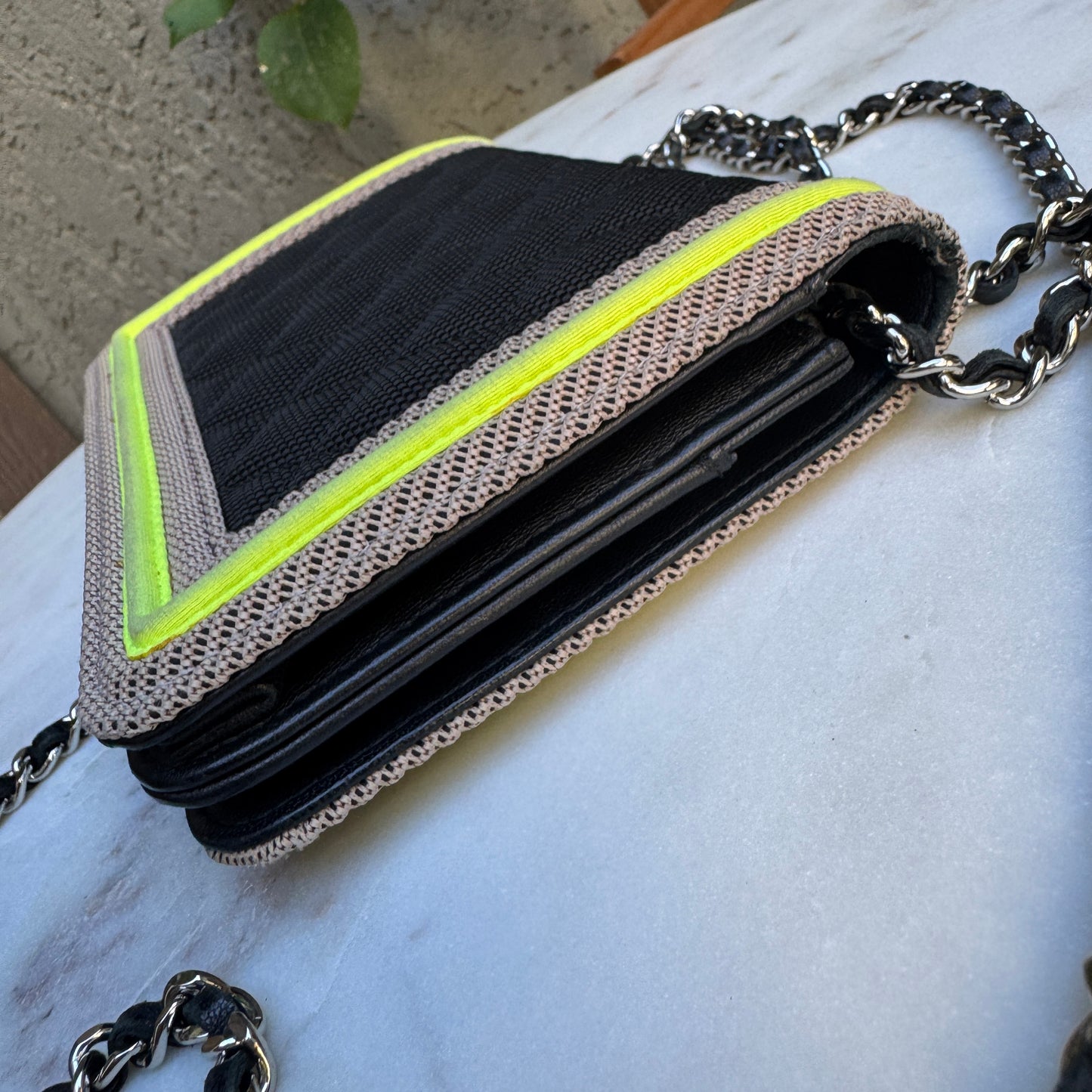 Chanel Fluo Boy Nylon WOC Wallet on Chain Crossbody