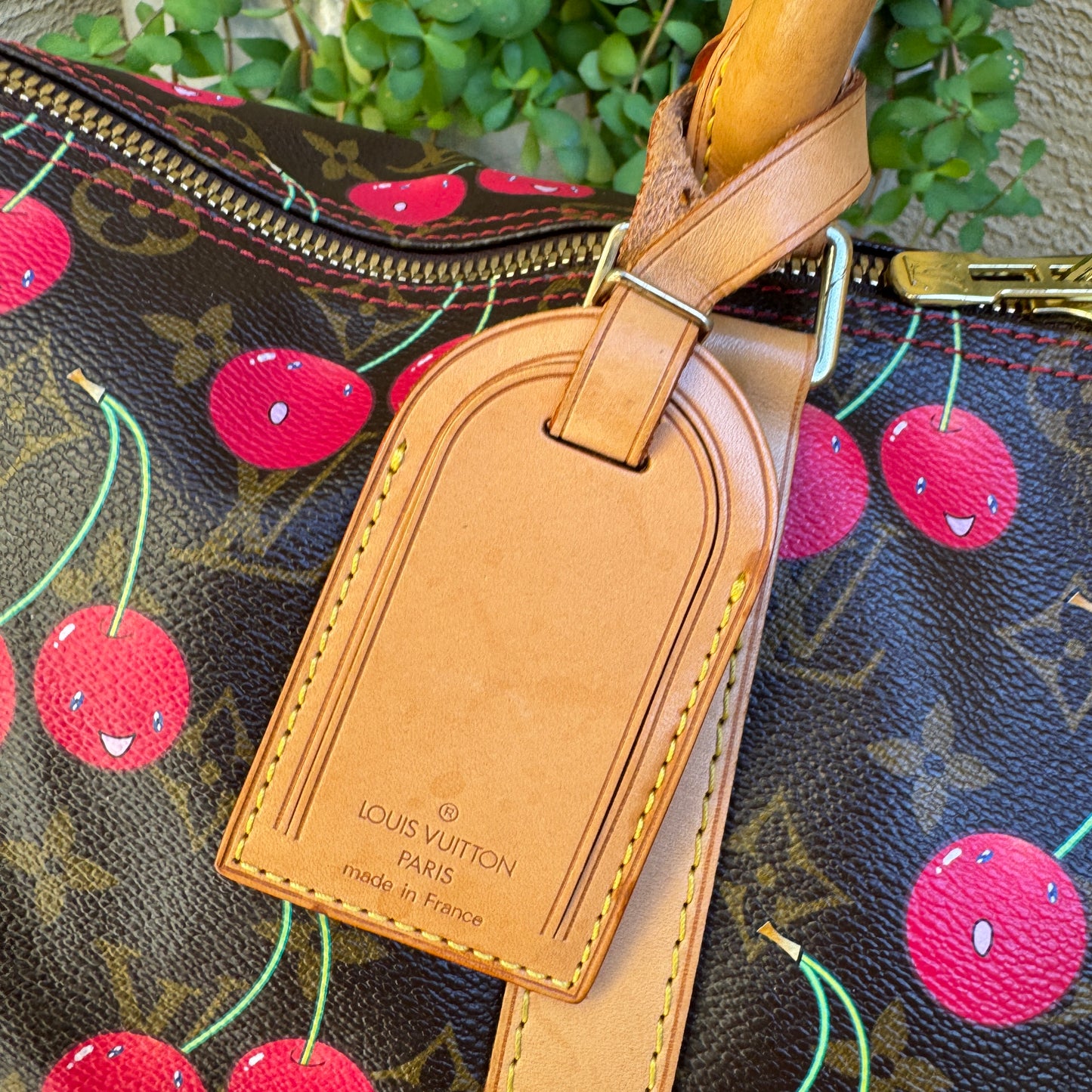 Louis Vuitton x Takashi Murakami Vintage Cherry Keepall 45