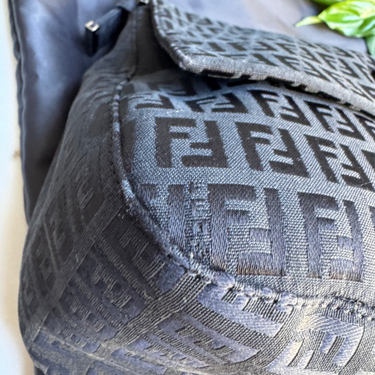 Fendi Vintage Mamma Monogram Baguette Shoulder Bag