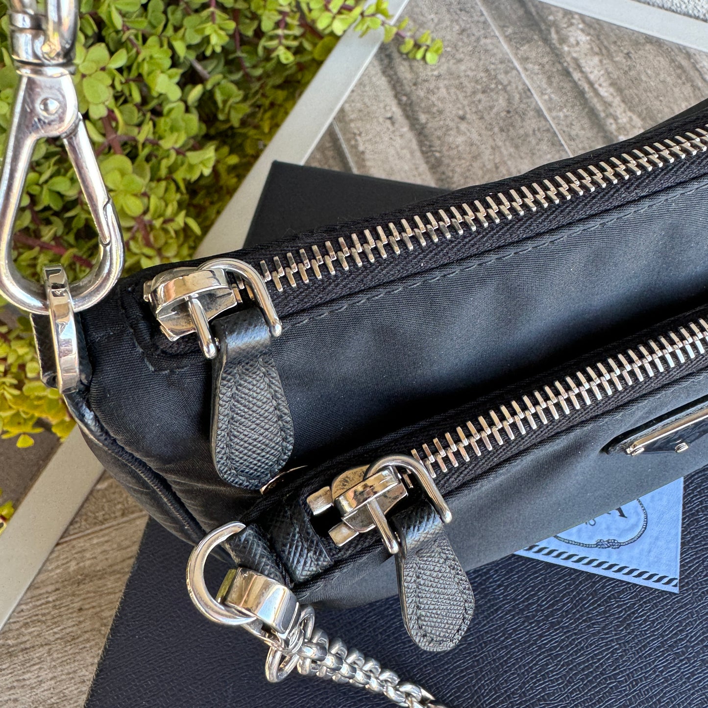 Prada Tessuto Re-Edition 2000 Nylon Double Zip Crossbody