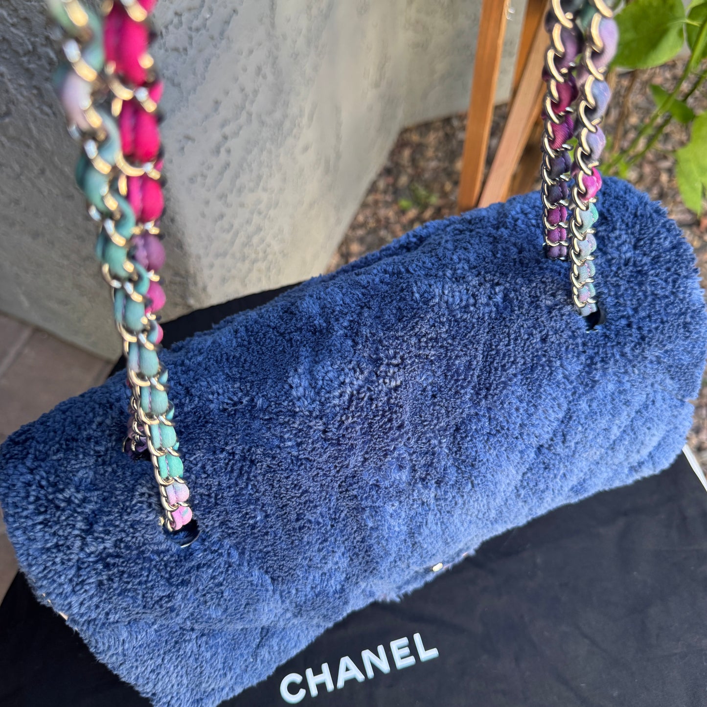 Chanel Terry Cloth Maxi Flap Bag