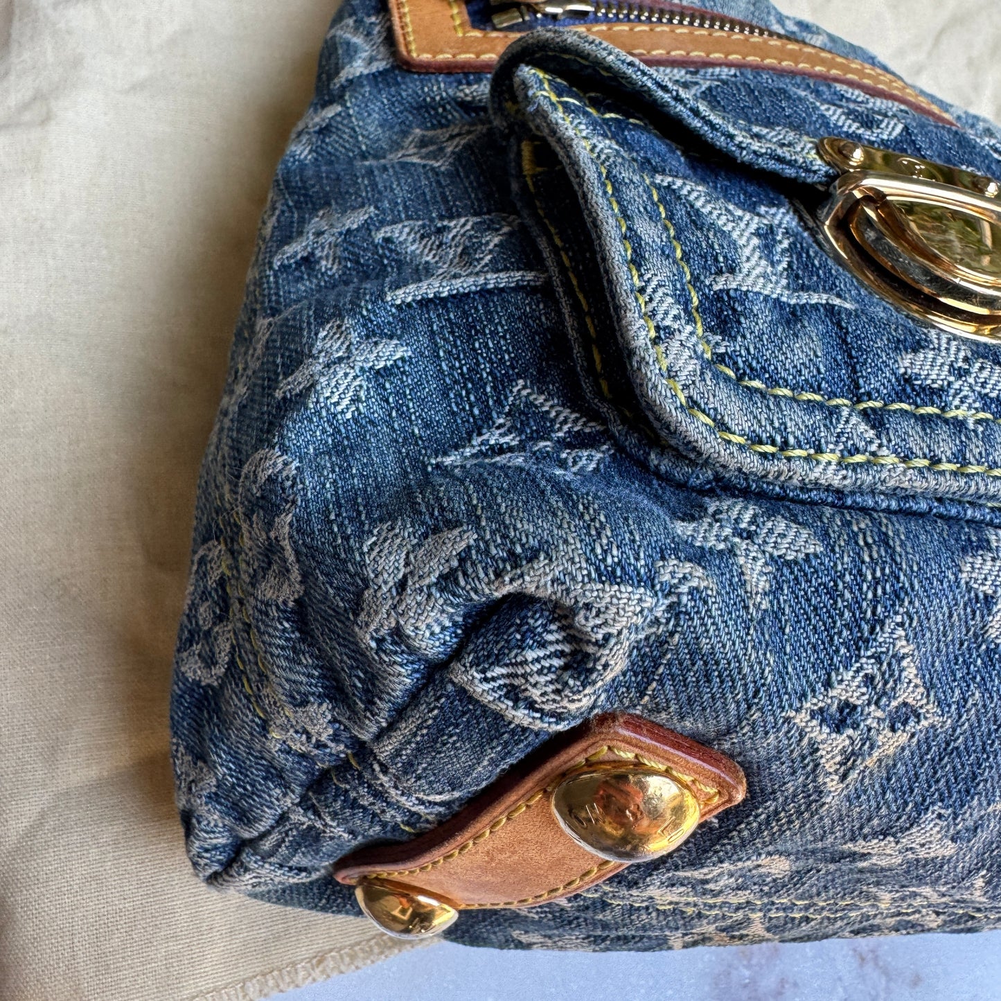 Louis Vuitton Monogram Denim Baggy PM Shoulder Bag