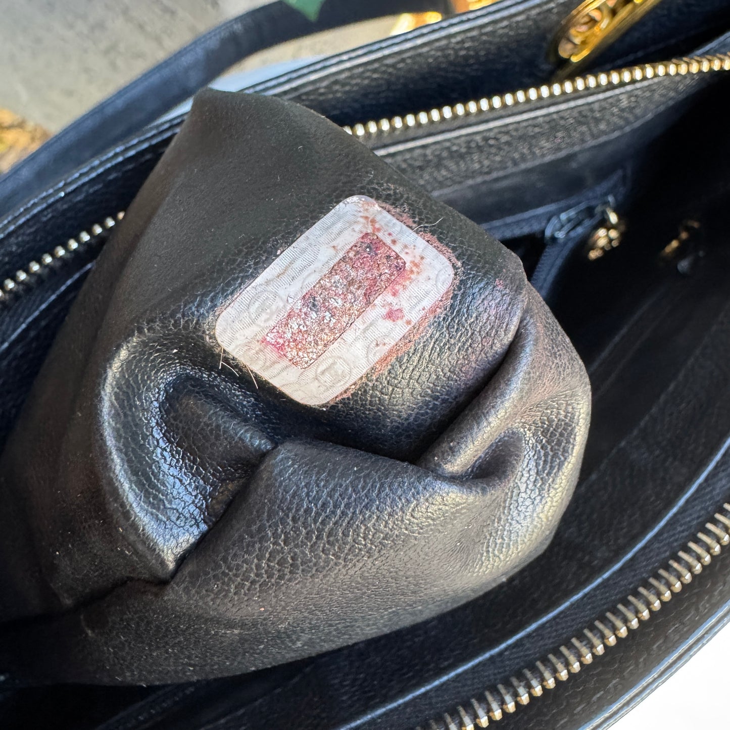 Chanel Caviar Leather Vintage CC Pocket Shoulder Bag