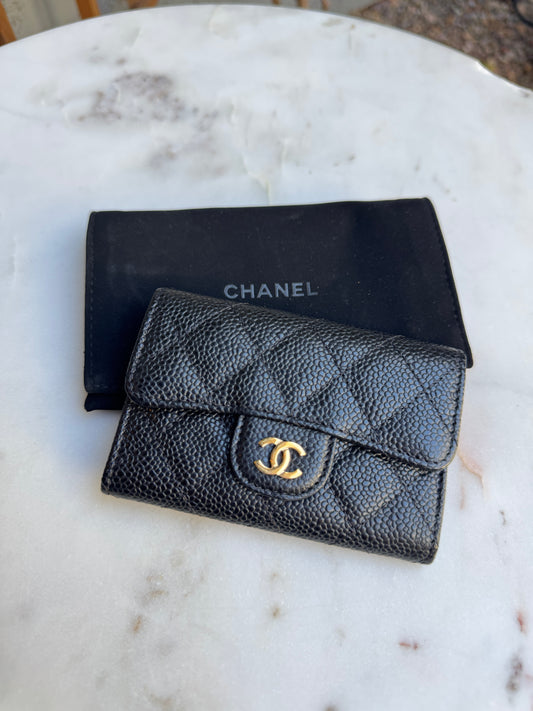 Chanel Caviar Classic Flap Card Holder Wallet
