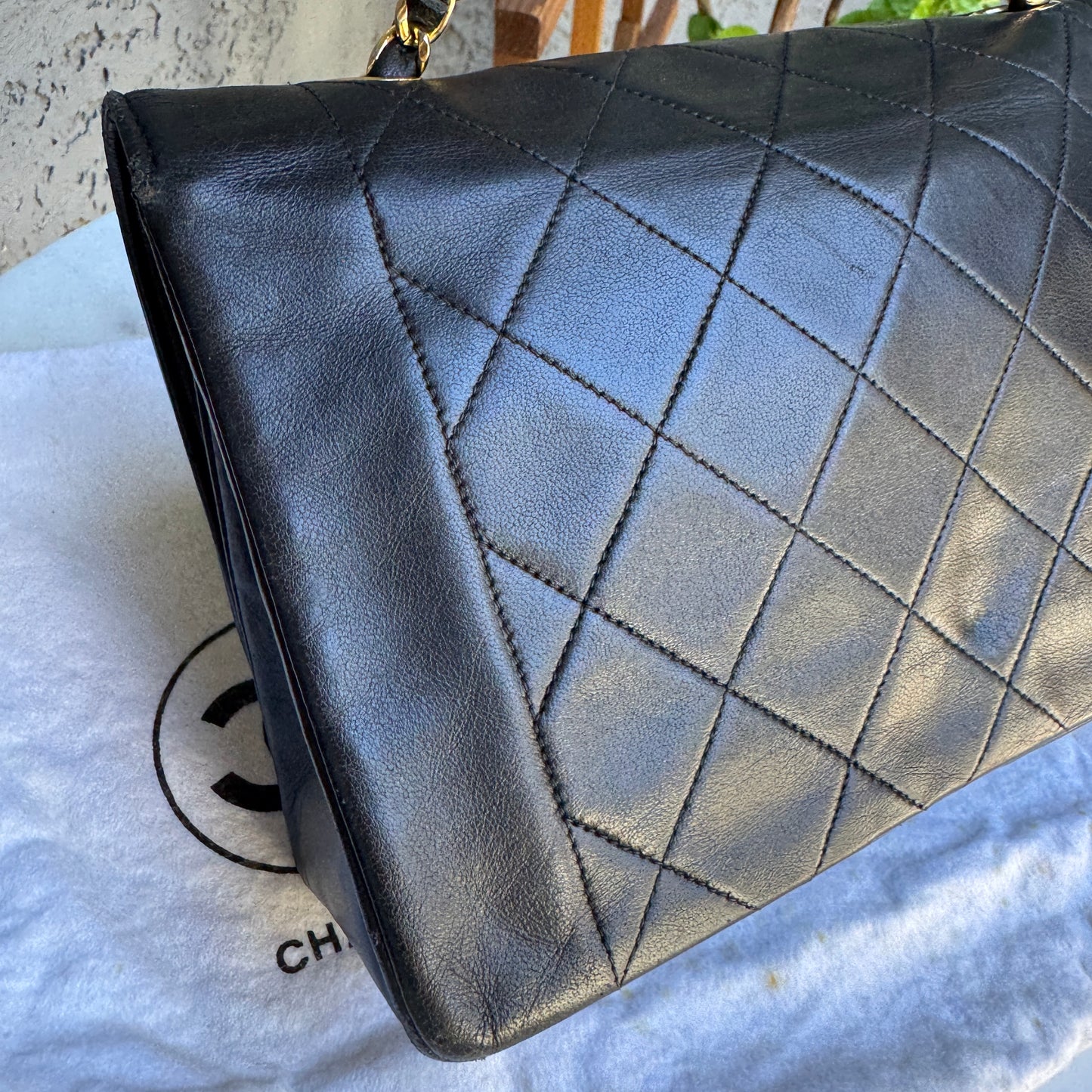 Chanel Diana Vintage Quilted Lambskin Medium Single Flap Bag