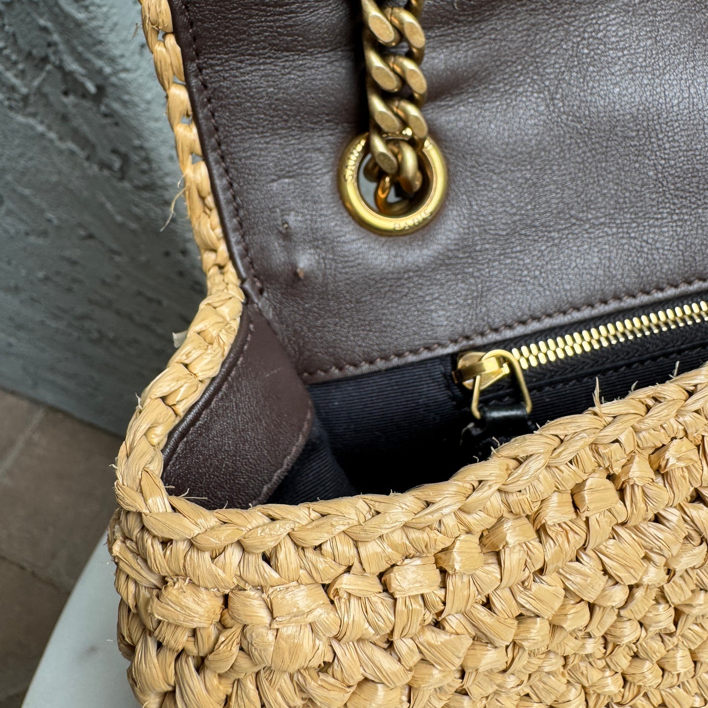 Saint Laurent Raffia Medium Niki Crossbody