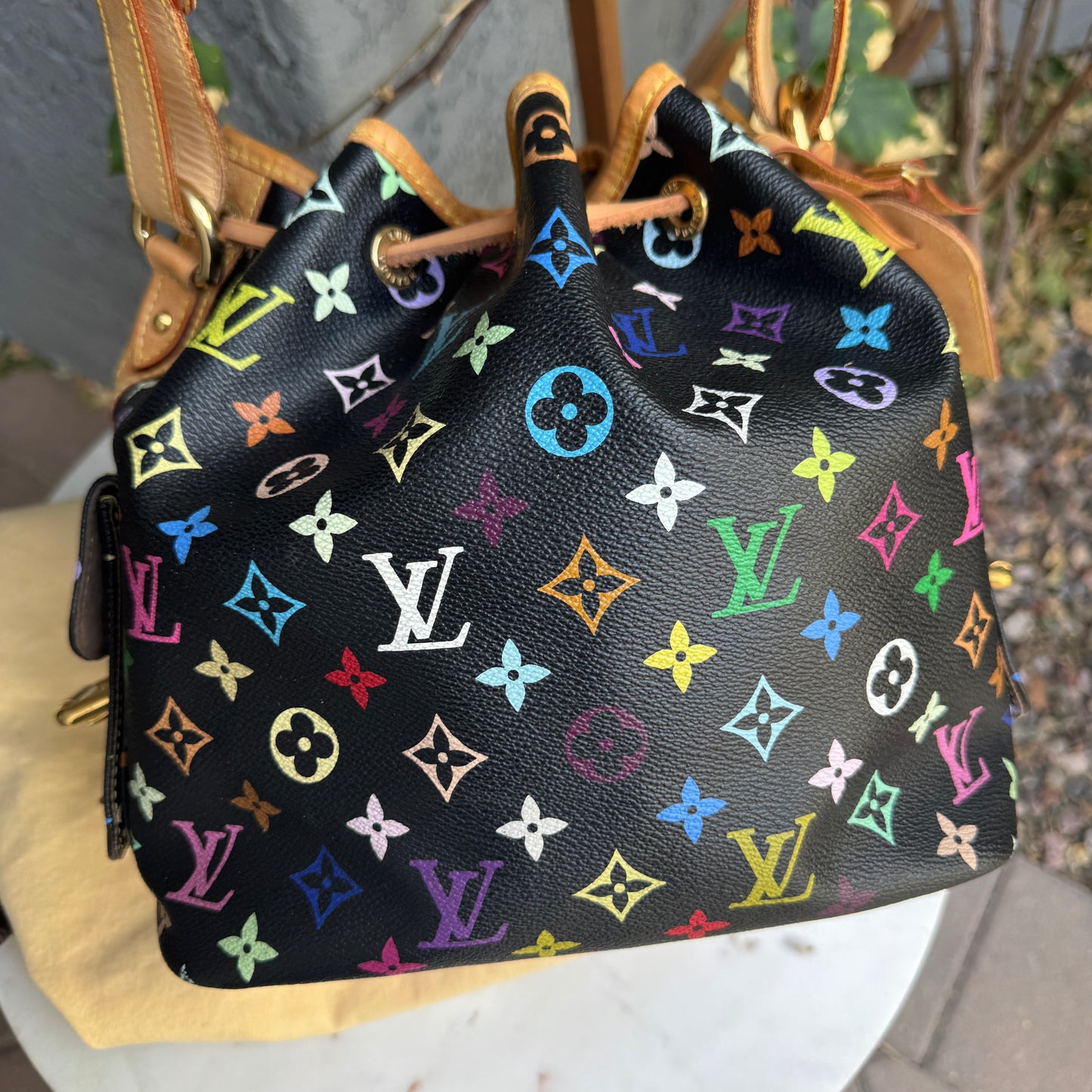 Louis Vuitton Multicolore Petit Noe Bucket Drawstring Shoulder Bag