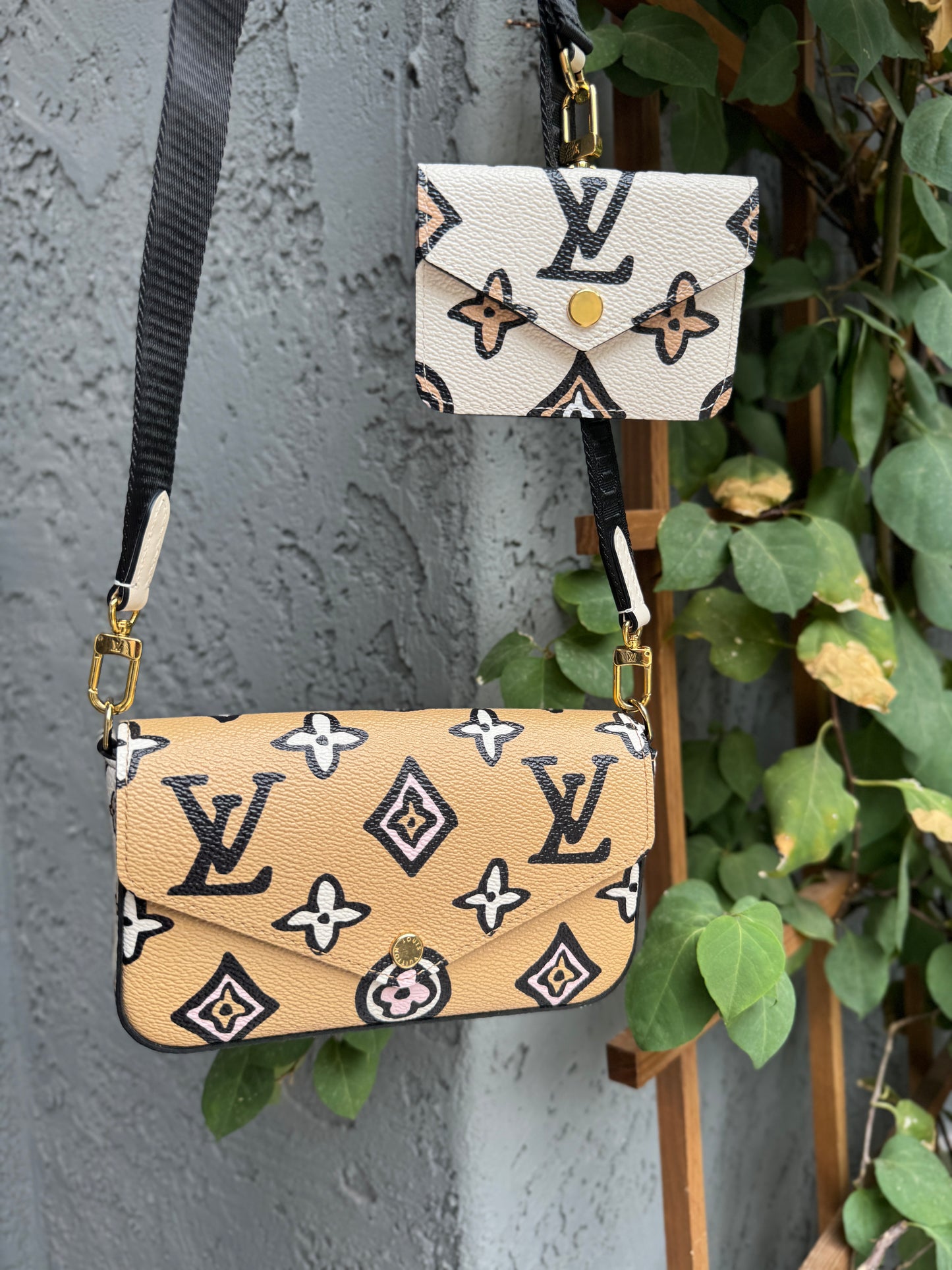 Louis Vuitton Felicie Strap & Go Wild at Heart Monogram Giant Crossbody