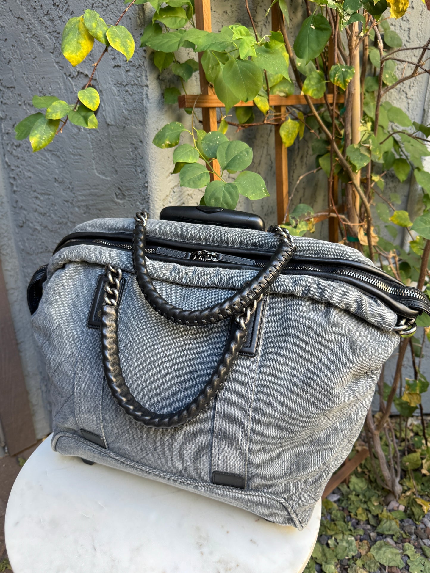 Chanel Street Style Weekender Coco Carryon Trolley Luggage Bag