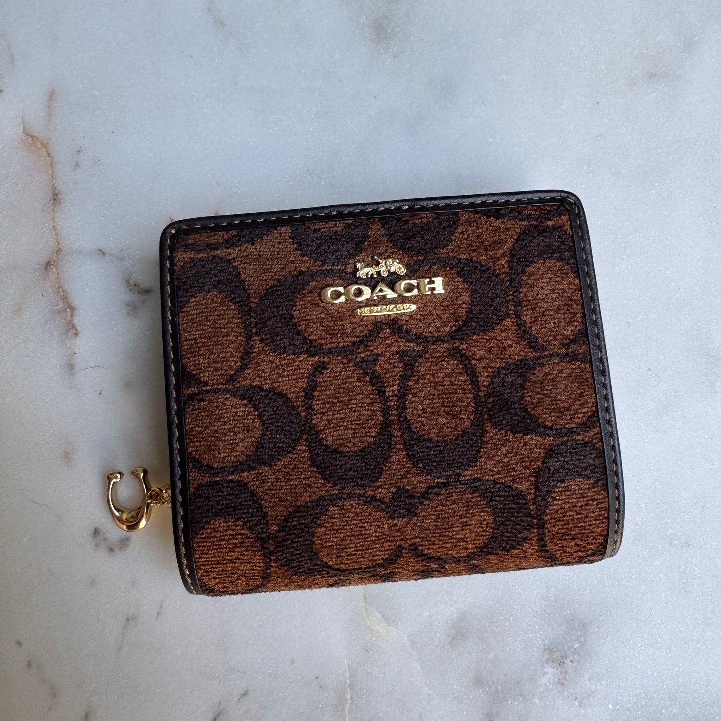 Coach Chenille Snap Wallet