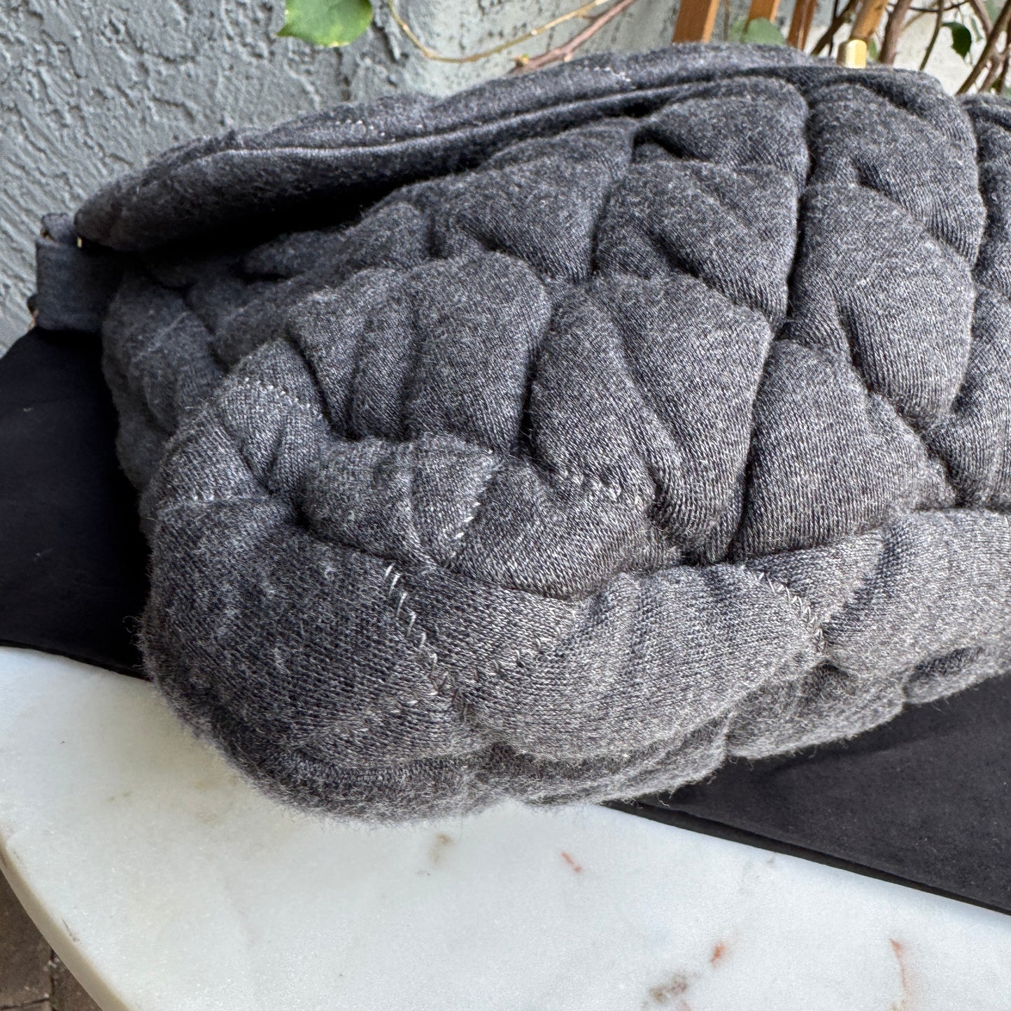 Chanel Maxi Jersey Bubble Single Flap Quilt Shoulder Bag