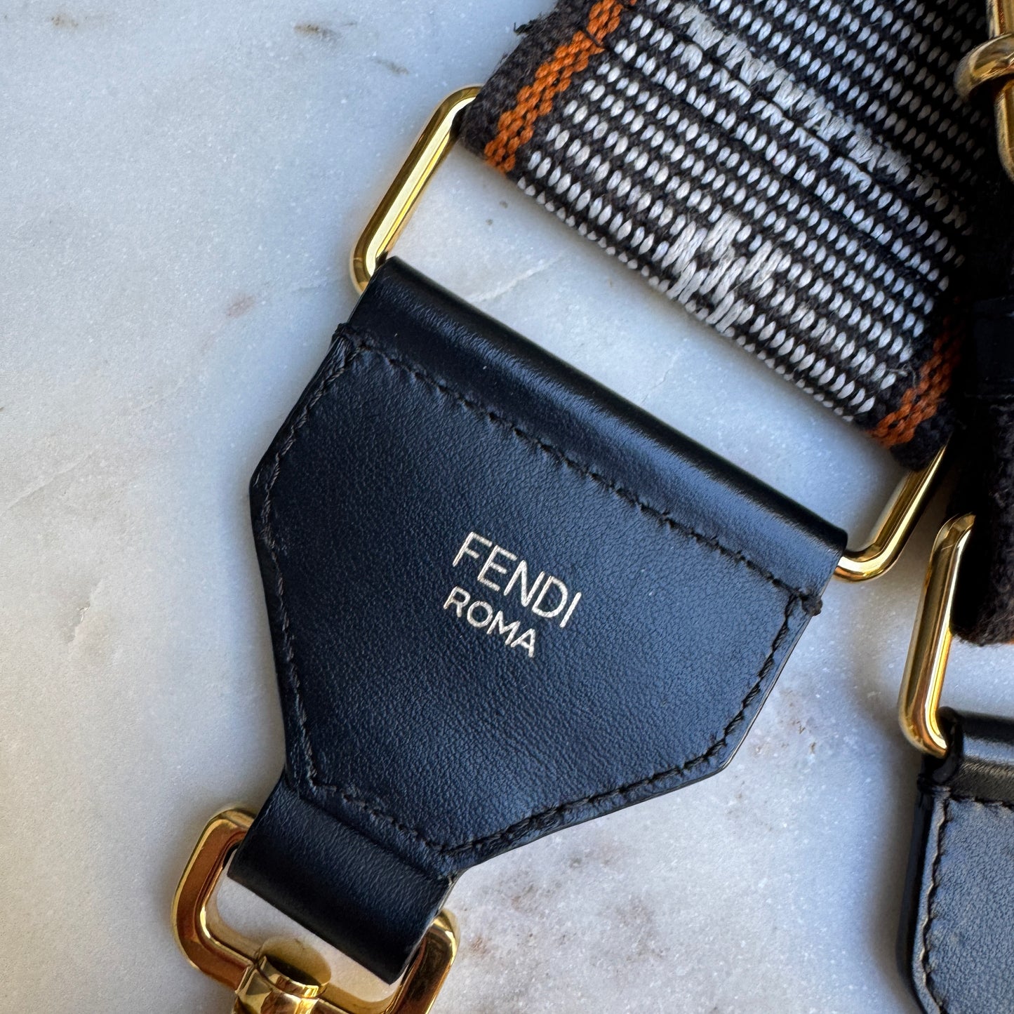Fendi “Strap You” Adjustable Woven Wide Guitar Strap