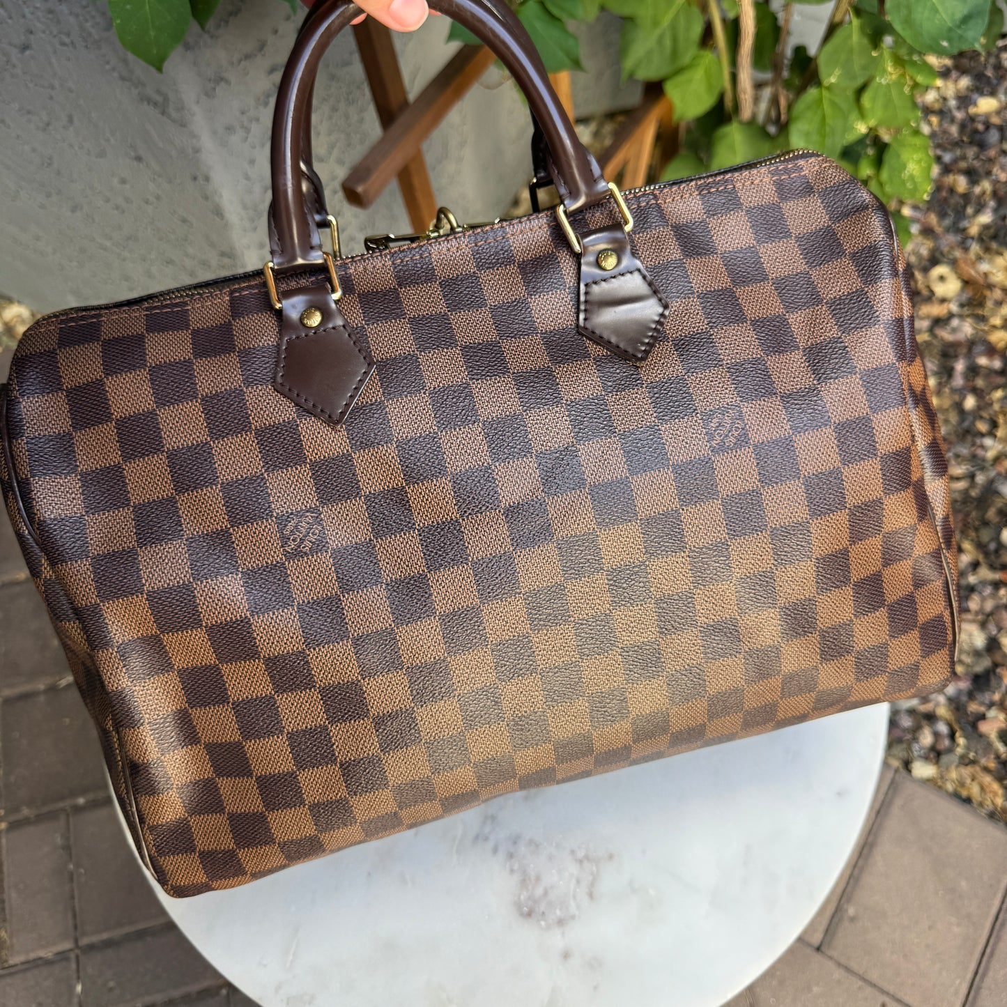 Louis Vuitton Damier Ebene Speedy Bandouliere 35