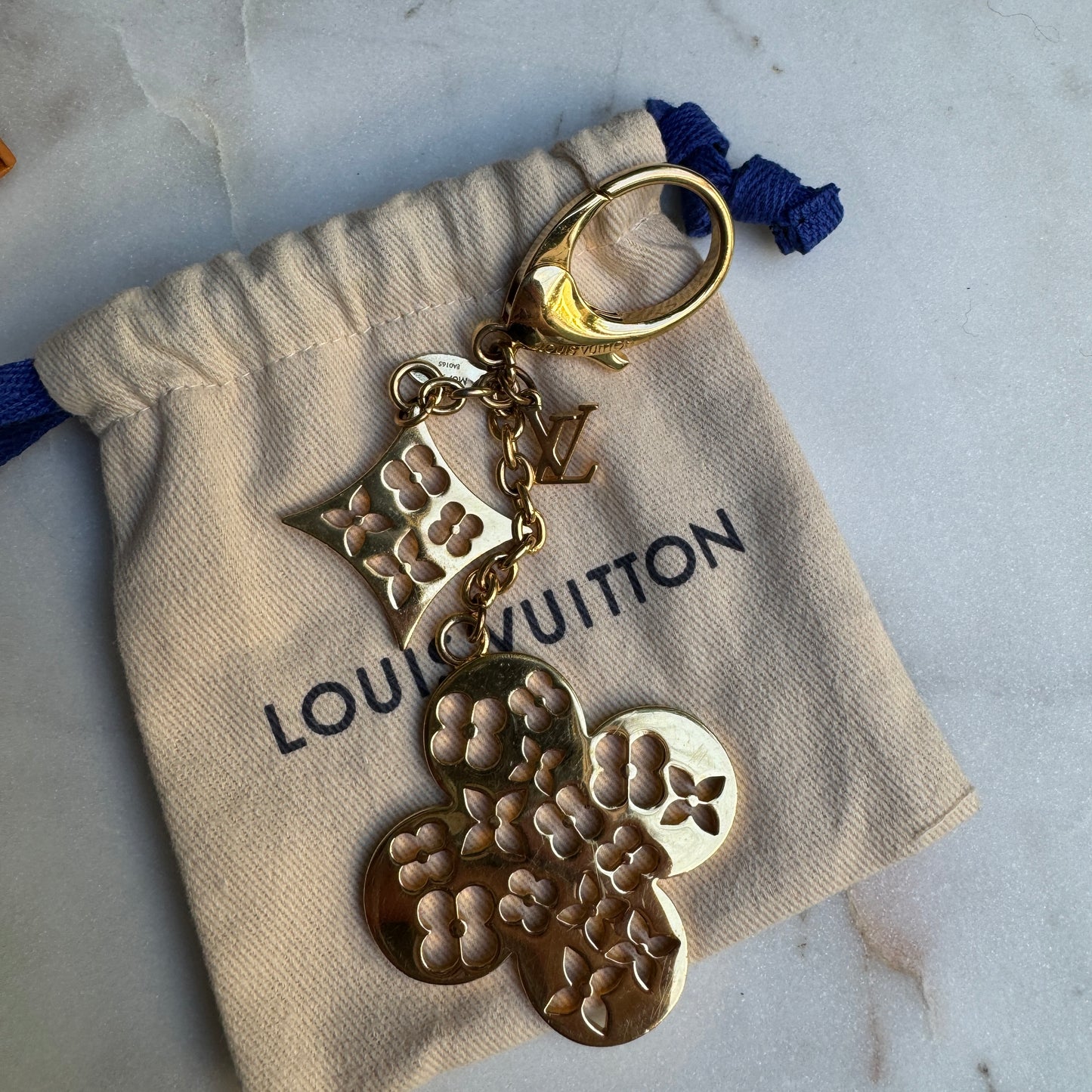 Louis Vuitton Ivy Gold Flower Bag Charm