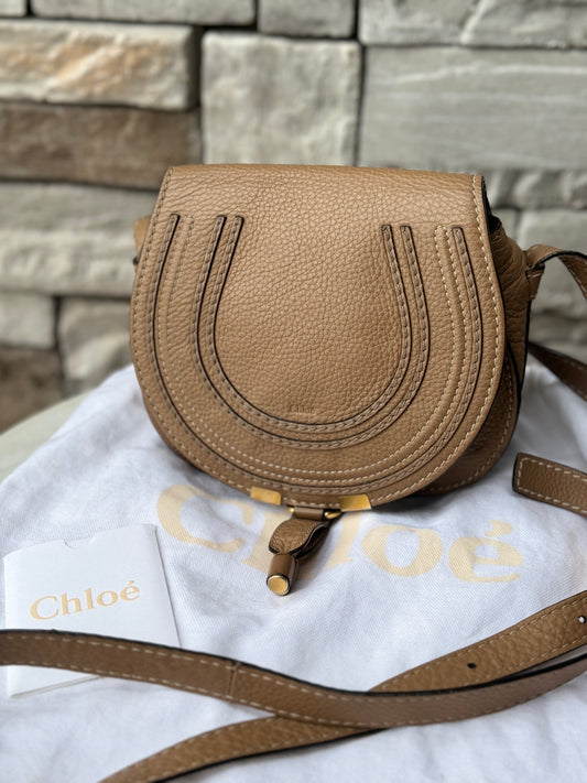 Chloé Leather Marcie Small Saddle Crossbody