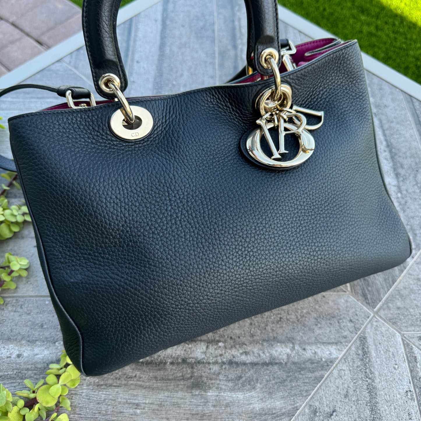 Christian Dior Bullcalf Medium Diorissimo Tote