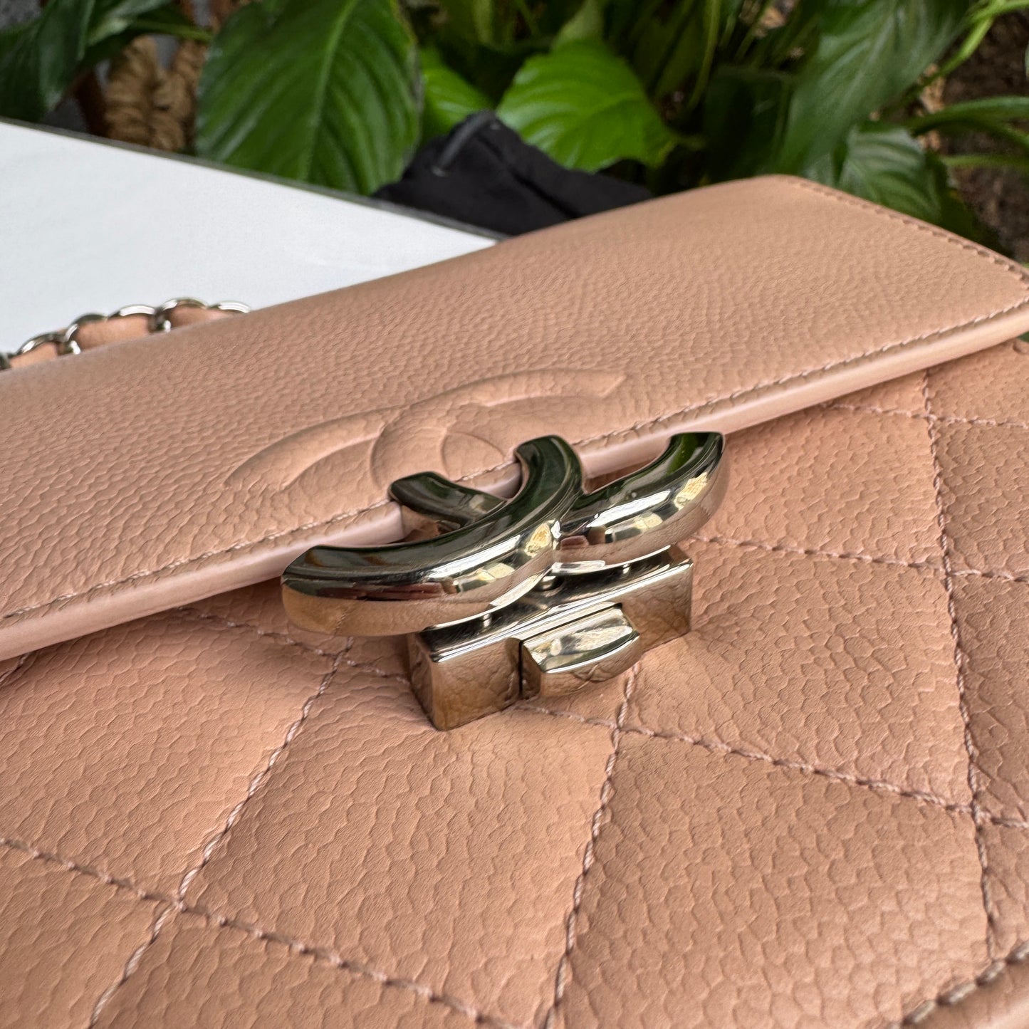 Chanel Caviar Leather CC Box Flap Bag