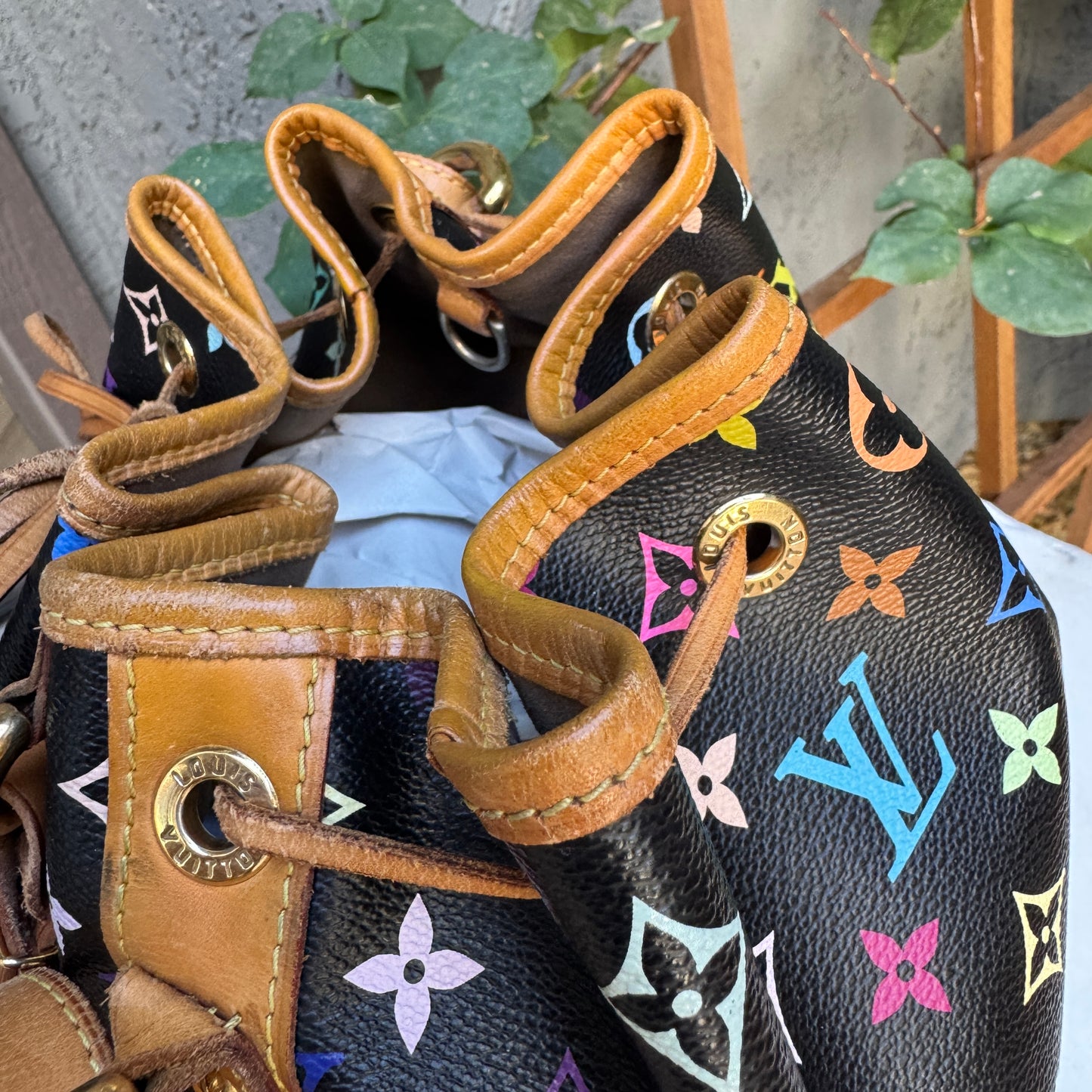 Louis Vuitton Multicolore Petit Noe Bucket Drawstring Shoulder Bag